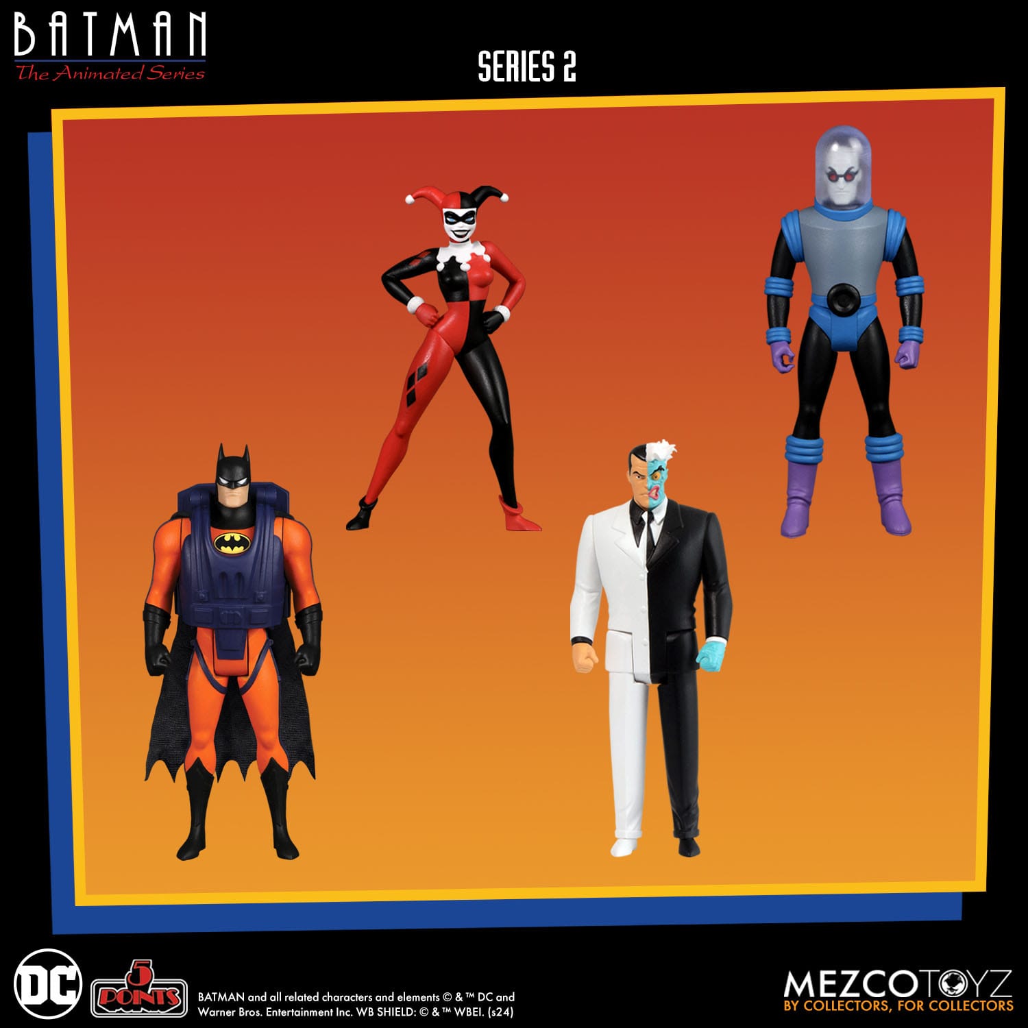 Batman The Animated Series: 5 Points Series 2 - 4-Set-Actionfiguren-Mezco Toys-Mighty Underground