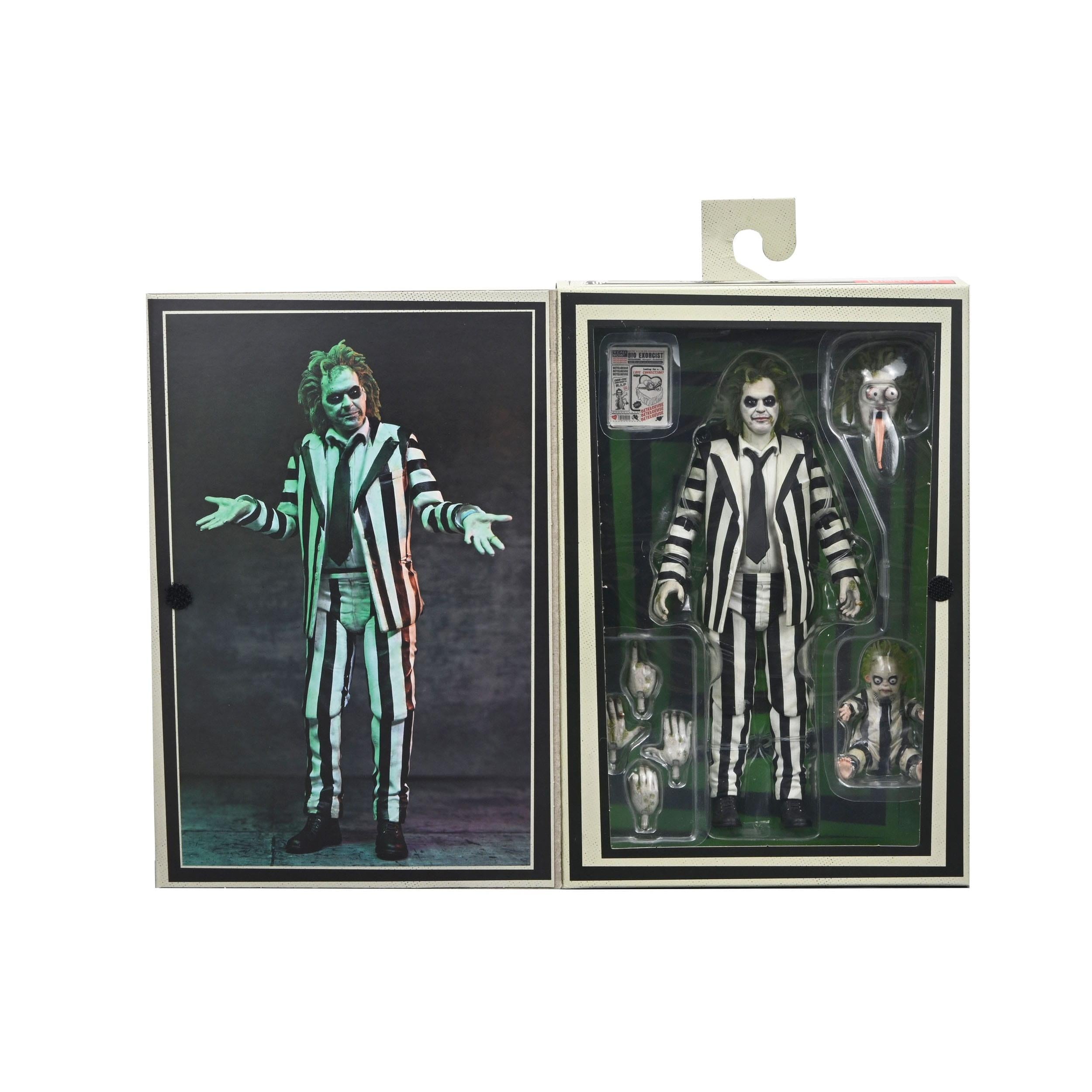 Beetlejuice (1988): Ultimate Beetlejuice: "Striped Suit"-Actionfiguren-NECA-Mighty Underground