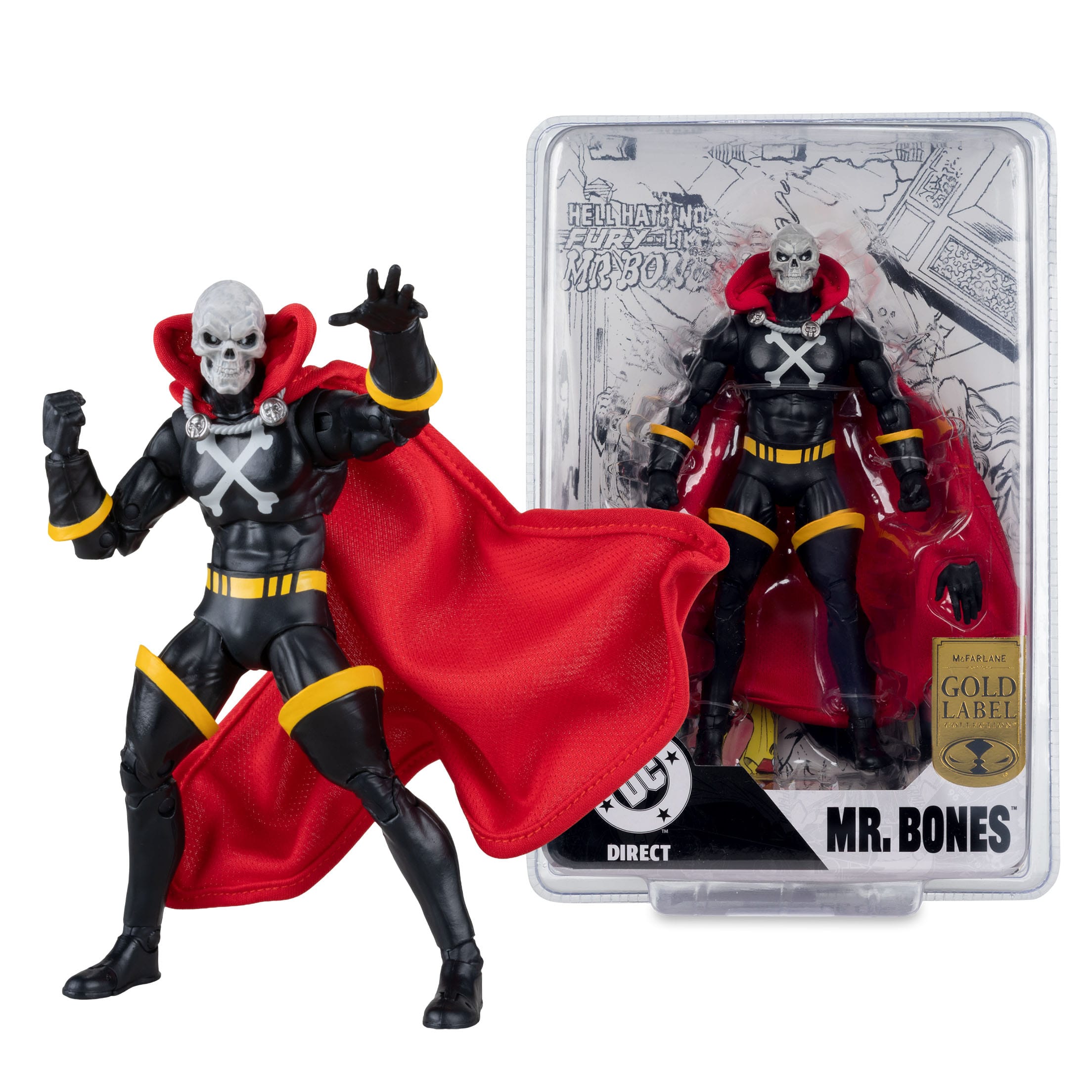 DC Direct: Mr.Bones (Infinity Inc #16) with Lithograph (Gold Label)-Actionfiguren-McFarlane Toys-Mighty Underground