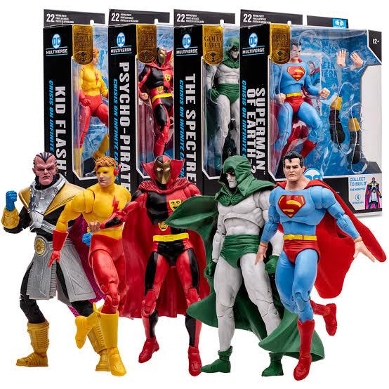 DC Multiverse: Crisis on Infinite Earths - 4 Figuren + The Monitor BAF-Set-Actionfiguren-McFarlane Toys-Mighty Underground