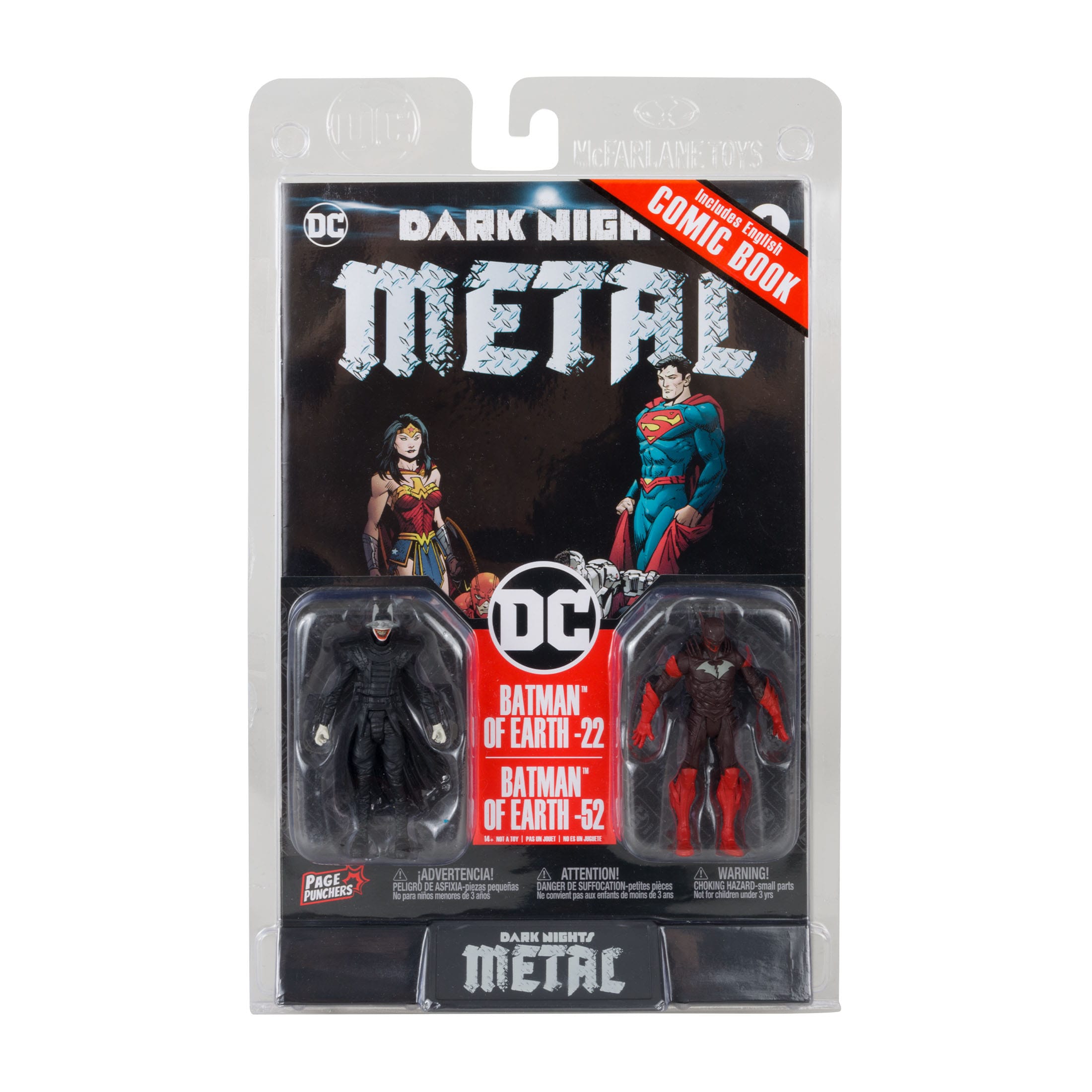 DC Page Punchers: Batman Who Laughs & Red Death (Dark Nights Metal #1) - Actionfigur & Comic - 8 cm-Actionfiguren-McFarlane Toys-Mighty Underground