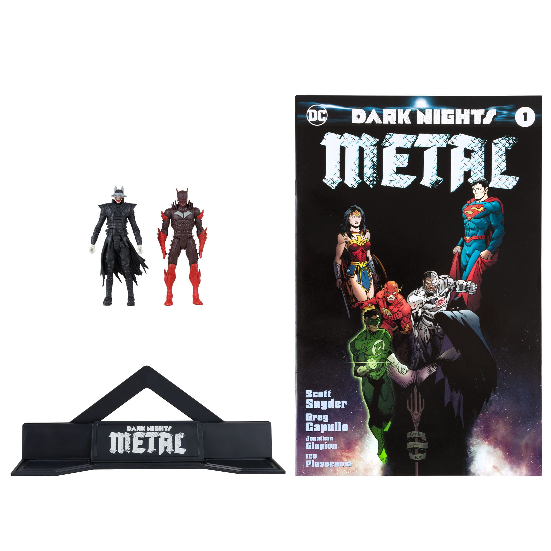 DC Page Punchers: Batman Who Laughs & Red Death (Dark Nights Metal #1) - Actionfigur & Comic - 8 cm-Actionfiguren-McFarlane Toys-Mighty Underground