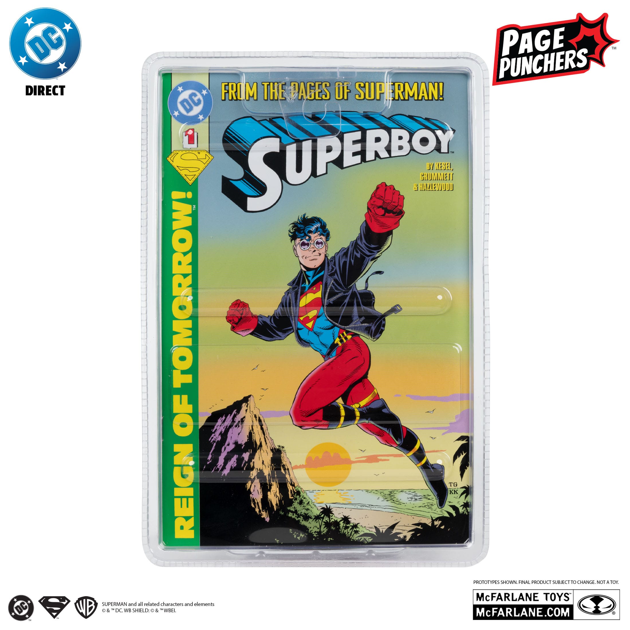 DC Page Punchers: Superboy (Return of Superman) - Actionfigur & Comic - 7 inch-Actionfiguren-McFarlane Toys-Mighty Underground