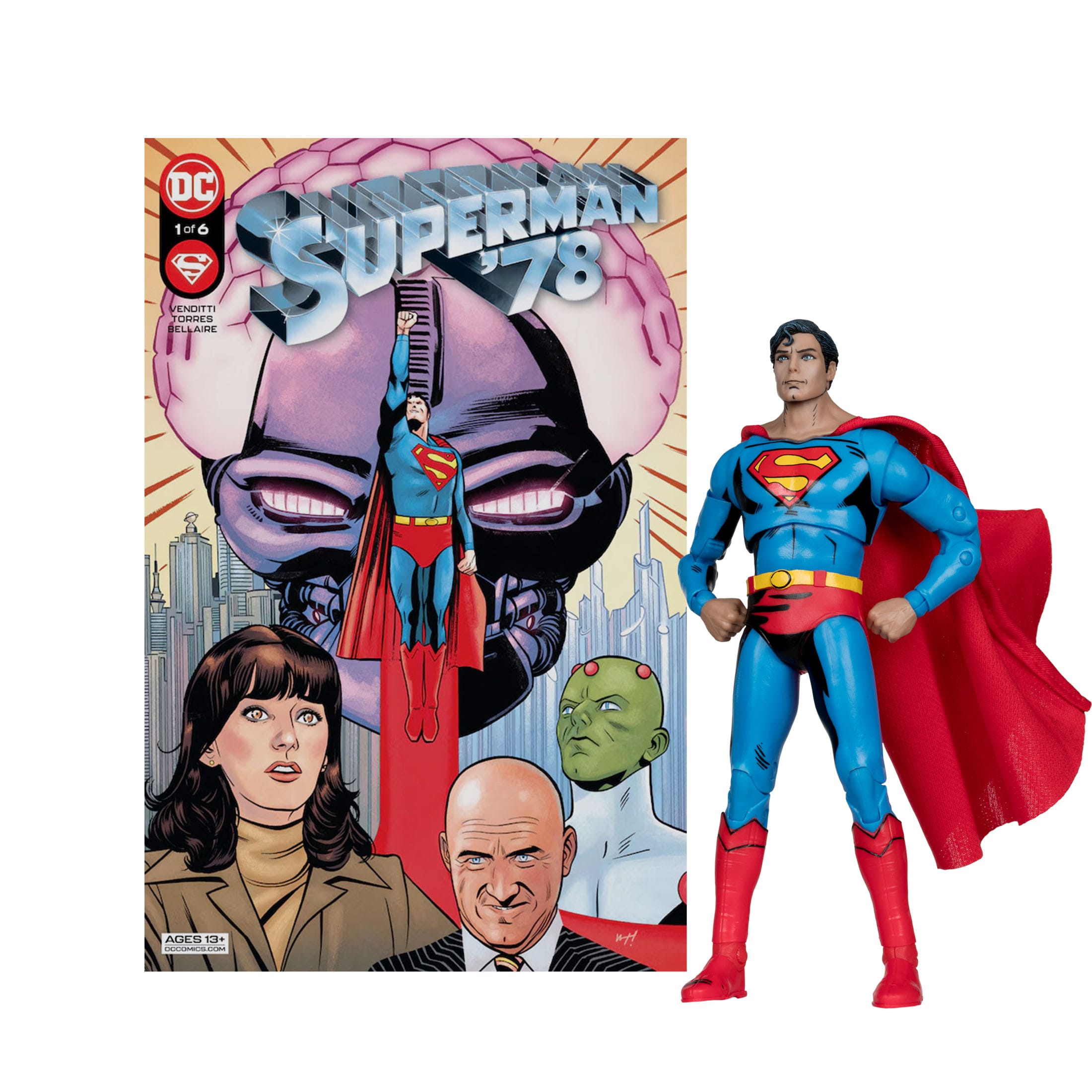 DC Page Punchers: Superman '78, Red Hood, Shazam! (Wave 7) - Actionfigur & Comic - 7 inch - 3er-Set-Actionfiguren-McFarlane Toys-Mighty Underground