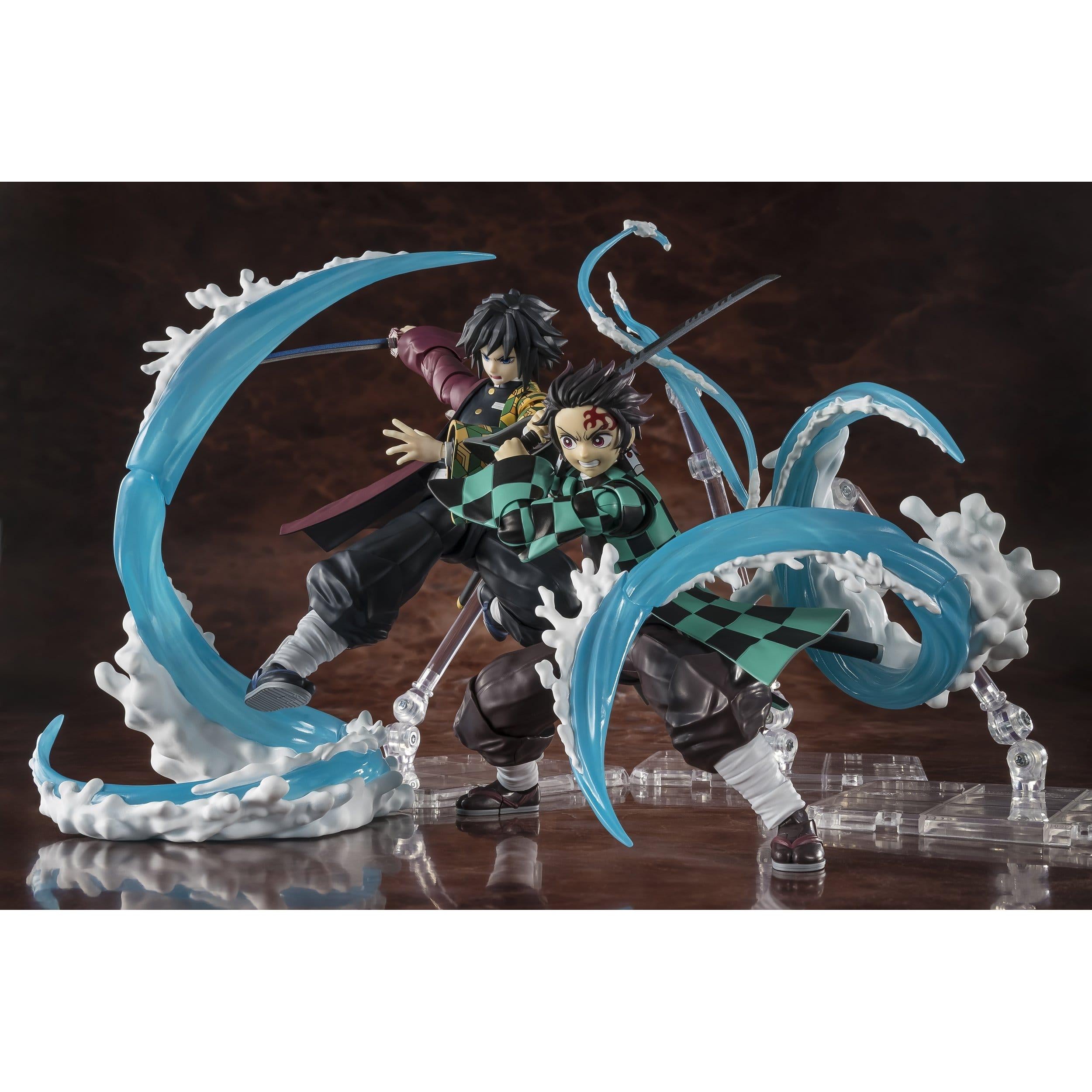 Demon Slayer Kimetsu no Yaiba: Tanjiro Kamado & Giyu Tomioka Water Breathing Option Parts Set-Actionfiguren-Bandai Tamashii Nations-Mighty Underground
