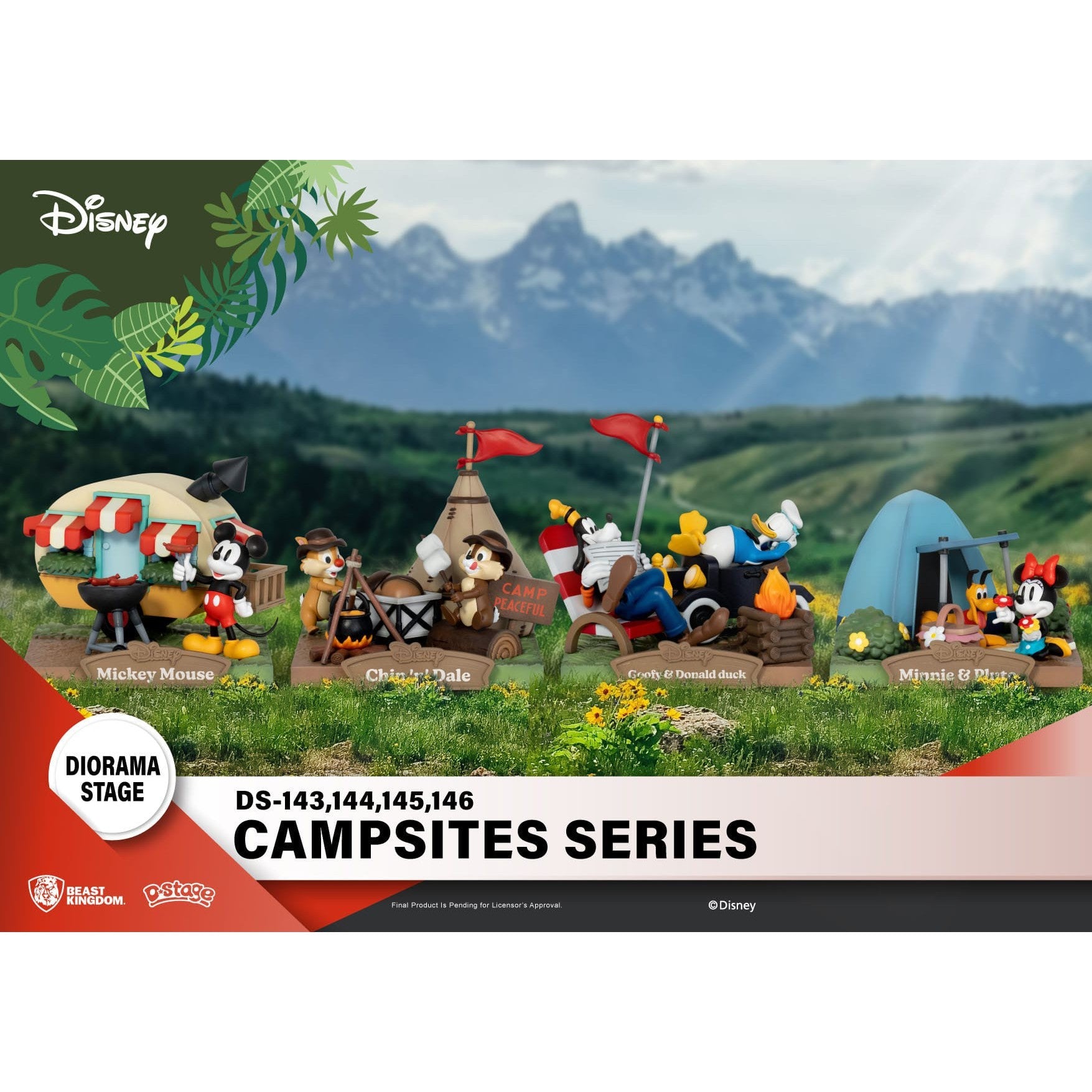 Disney: Campsite Series - D-Stage Diorama - 4-er Set-Diorama-Beast Kingdom-Mighty Underground