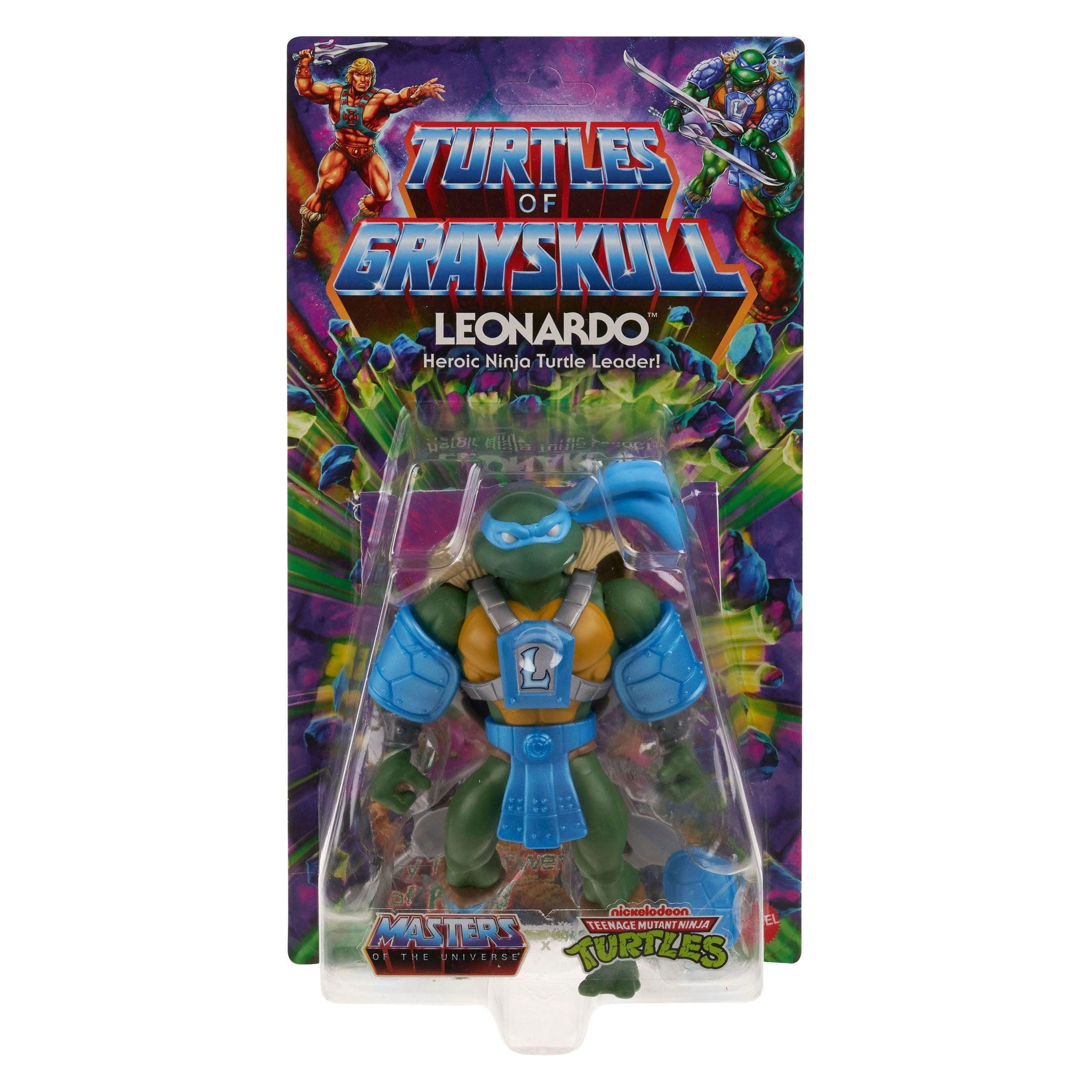 MOTU x TMNT Turtles of Grayskull: Leonardo (US-Karte)-Actionfiguren-Mattel-Mighty Underground