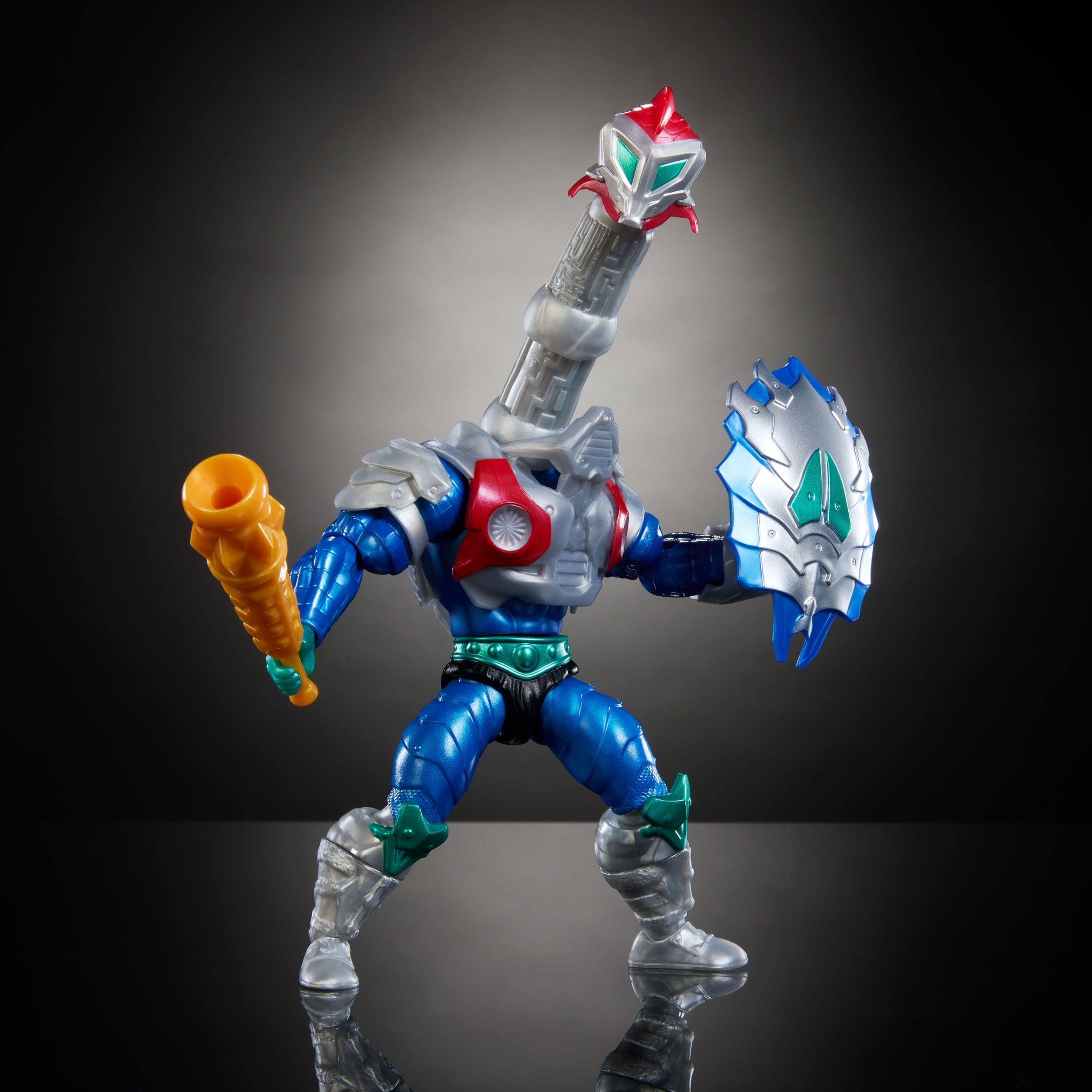 MOTU x TMNT Turtles of Grayskull: Mekaneck (US-Karte)-Actionfiguren-Mattel-Mighty Underground