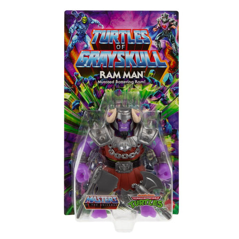 MOTU x TMNT Turtles of Grayskull: Ram Man (US-Karte)-Actionfiguren-Mattel-Mighty Underground