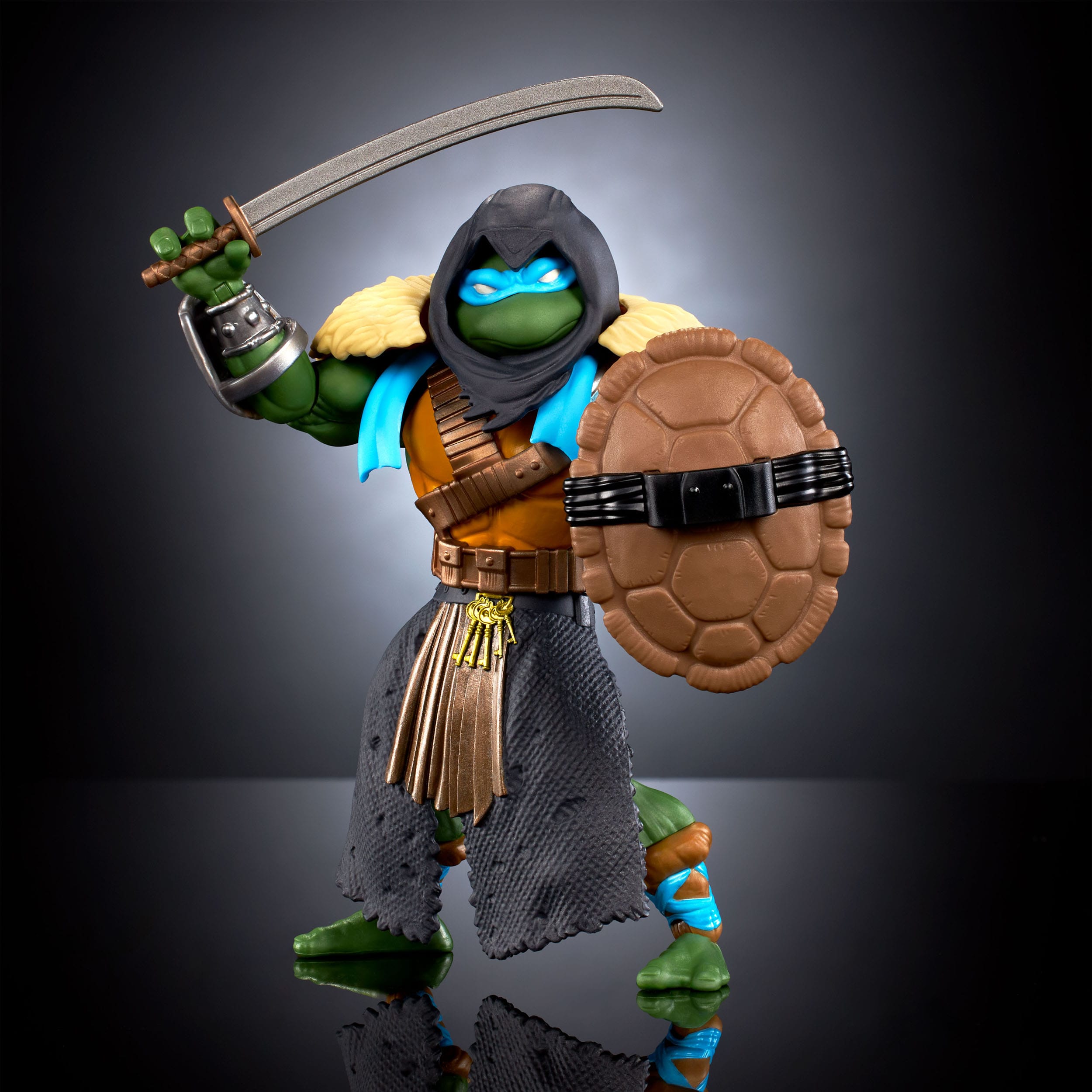 MOTU x TMNT Turtles of Grayskull: Stealth Armor Leonardo-Actionfiguren-Mattel-Mighty Underground