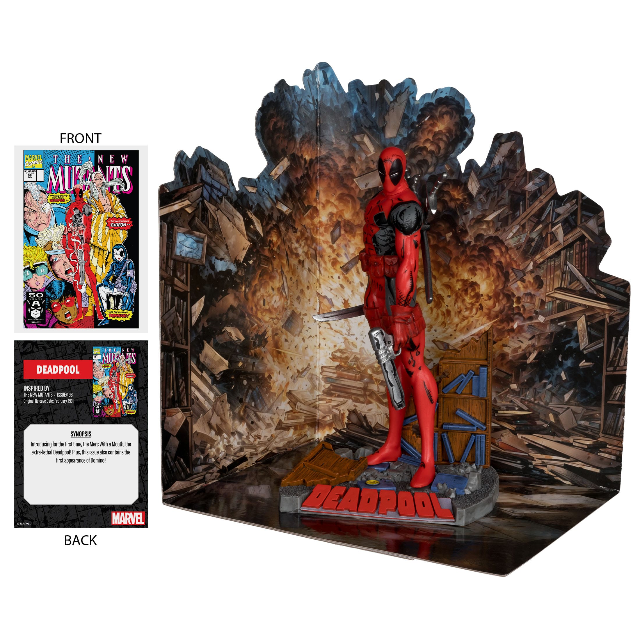 Marvel Collection: Deadpool (The New Mutants #98) - 1:10 Statue-Statue-McFarlane Toys-Mighty Underground