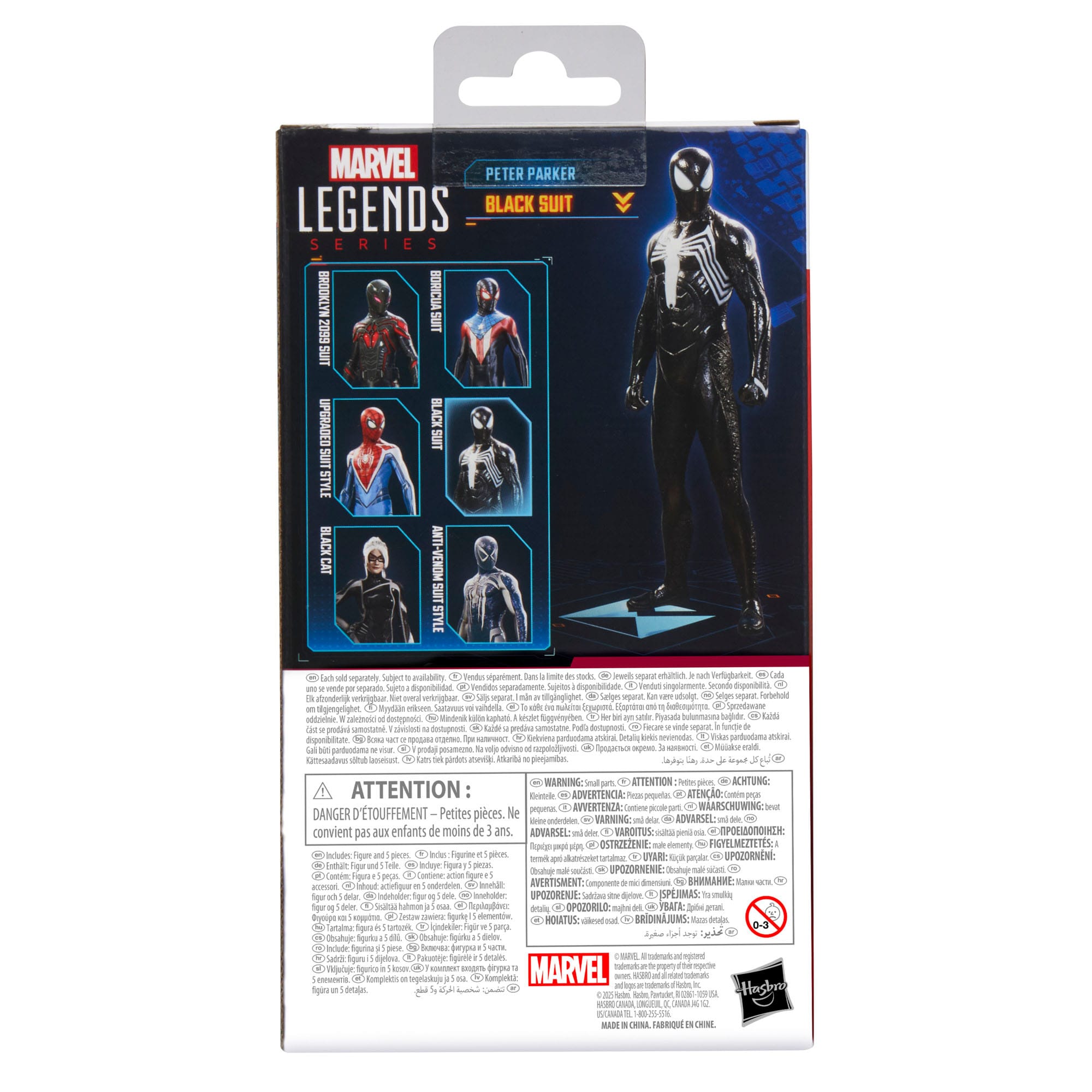 Marvel Legends Gamerverse: Peter Parker Black Suit (Spider-Man 2)-Actionfiguren-Hasbro-Mighty Underground