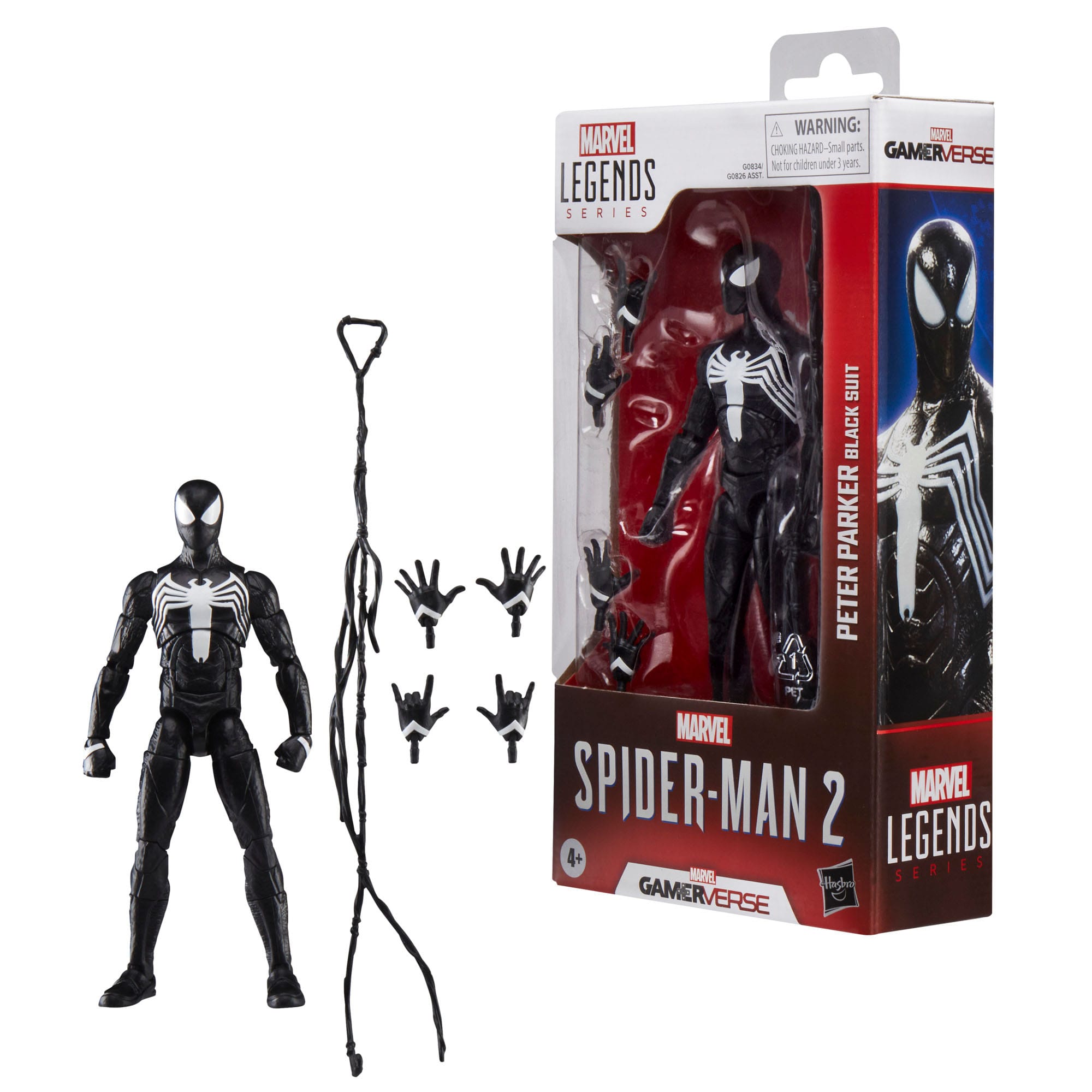 Marvel Legends Gamerverse: Peter Parker Black Suit (Spider-Man 2)-Actionfiguren-Hasbro-Mighty Underground