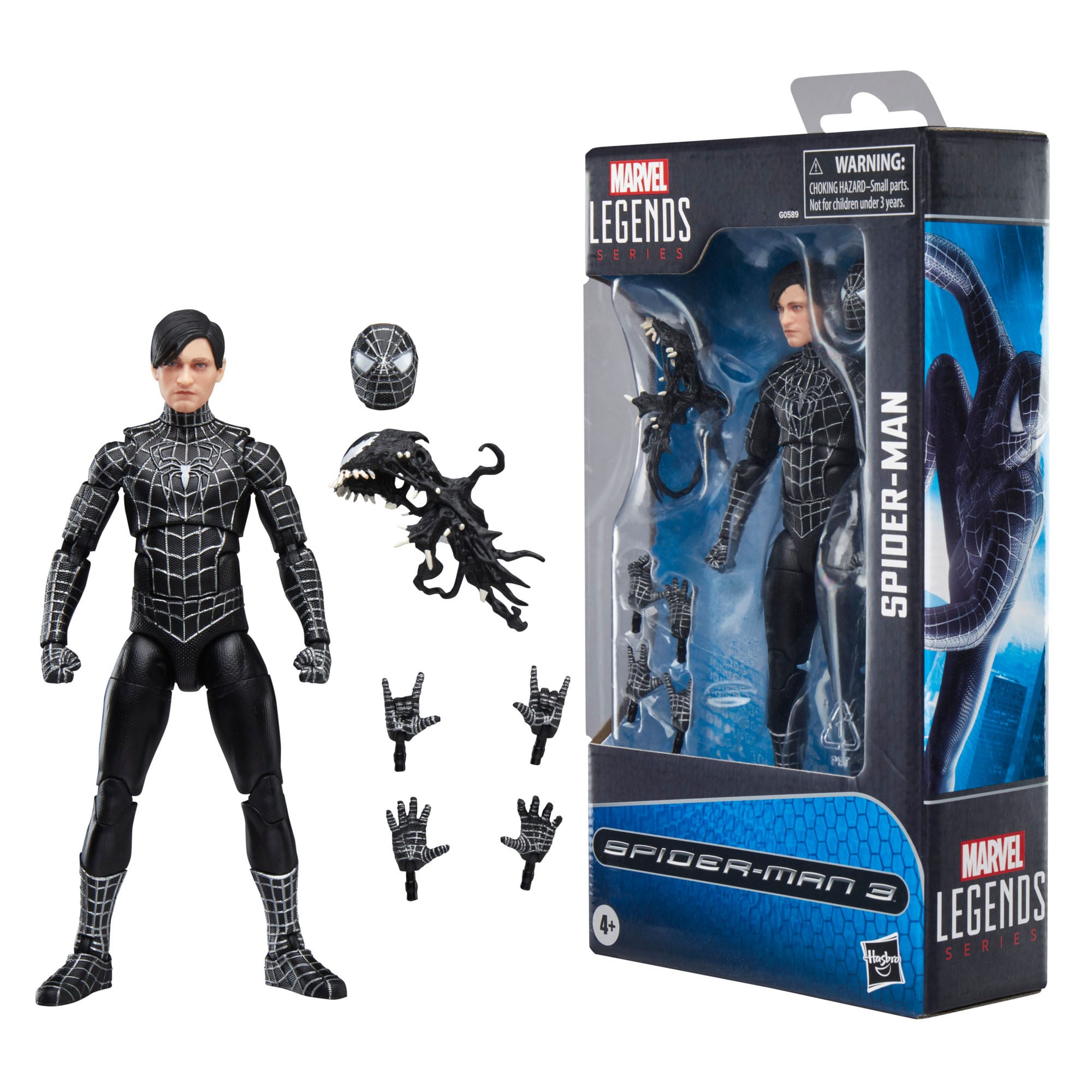 Marvel Legends: Spider-Man (Black Suit, Spider-Man 3)-Actionfiguren-Hasbro-Mighty Underground