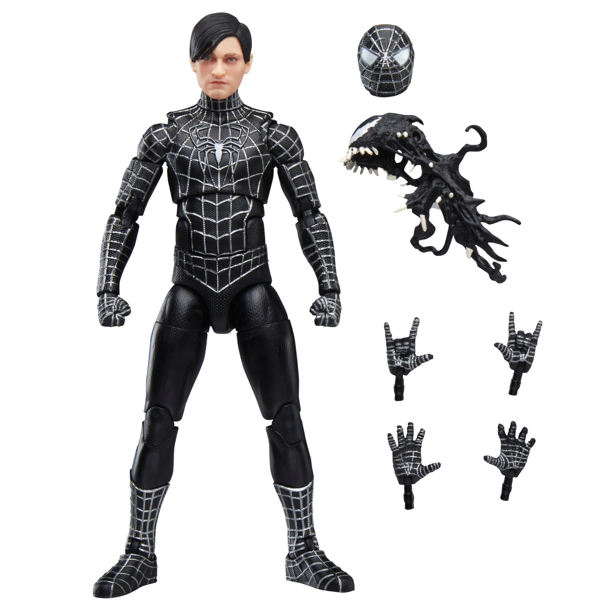 Marvel Legends: Spider-Man (Black Suit, Spider-Man 3)-Actionfiguren-Hasbro-Mighty Underground
