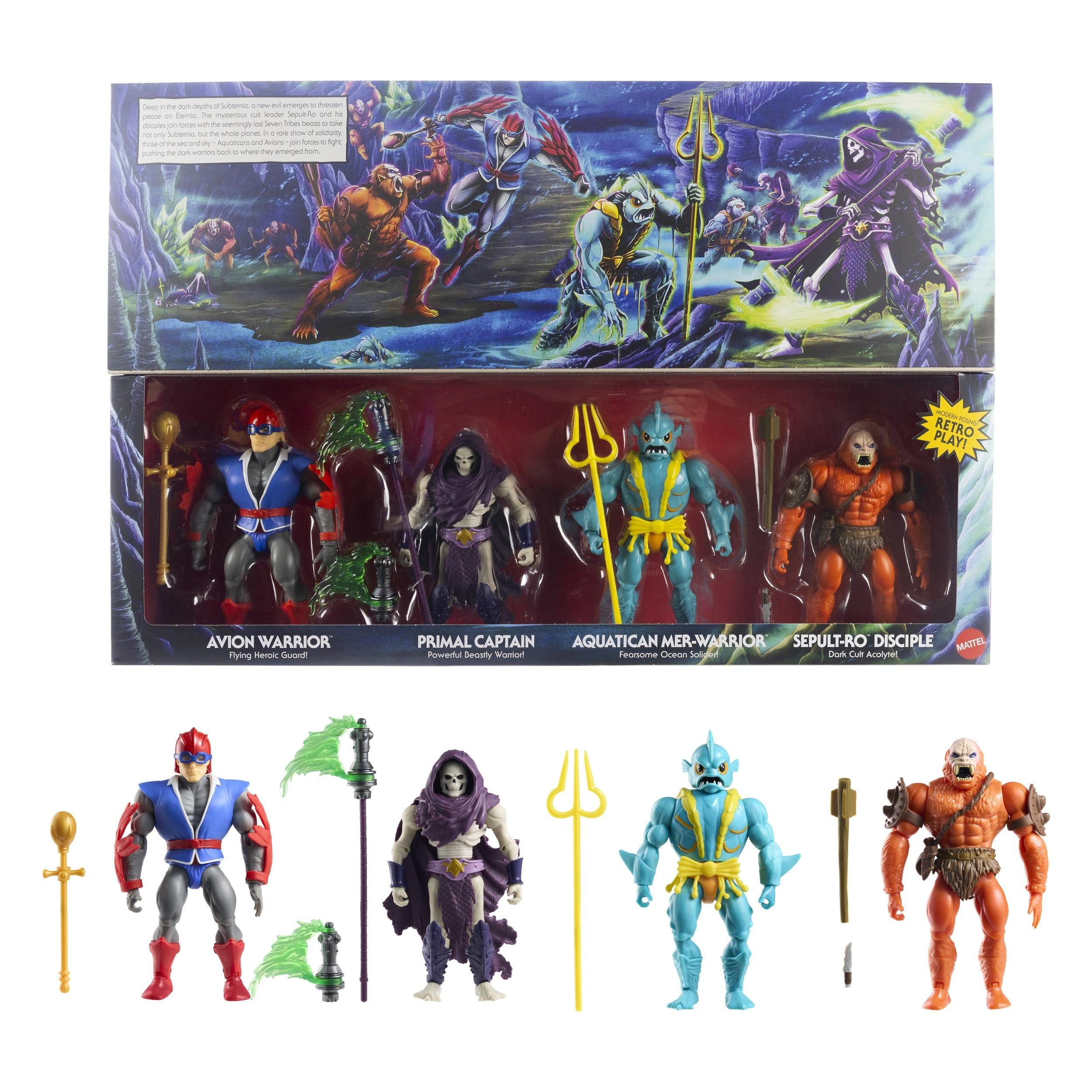 Masters of the Universe Origins: Battle for Subternia - 4-Pack-Actionfiguren-Mattel-Mighty Underground