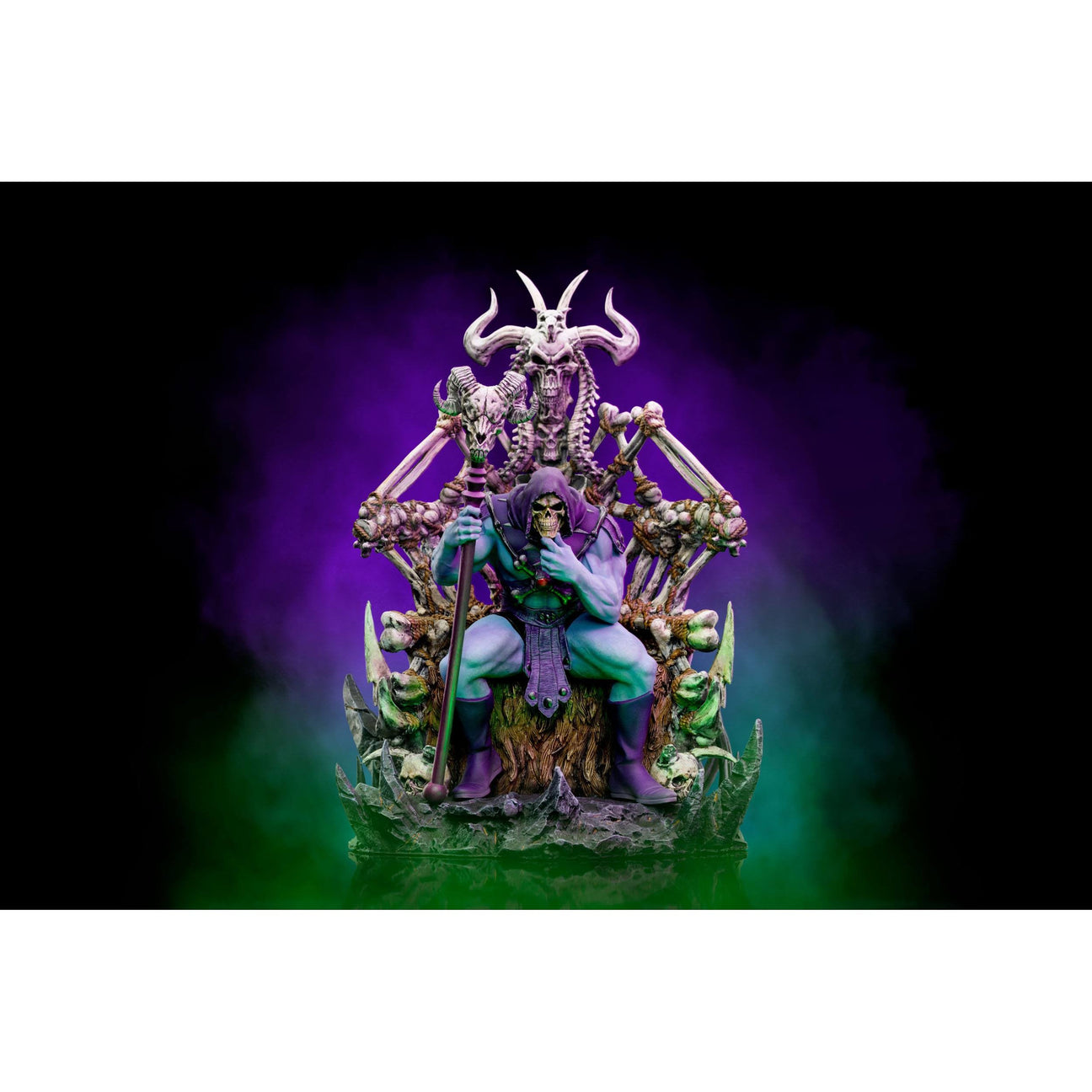 Masters of the Universe: Skeletor on Throne Deluxe - 1/10 Statue-Statue-Iron Studios-Mighty Underground