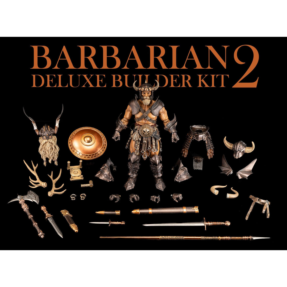 Mythic Legions: Deluxe Barbarian Builder Kit 2-Actionfiguren-Four Horsemen Toy Design-Mighty Underground