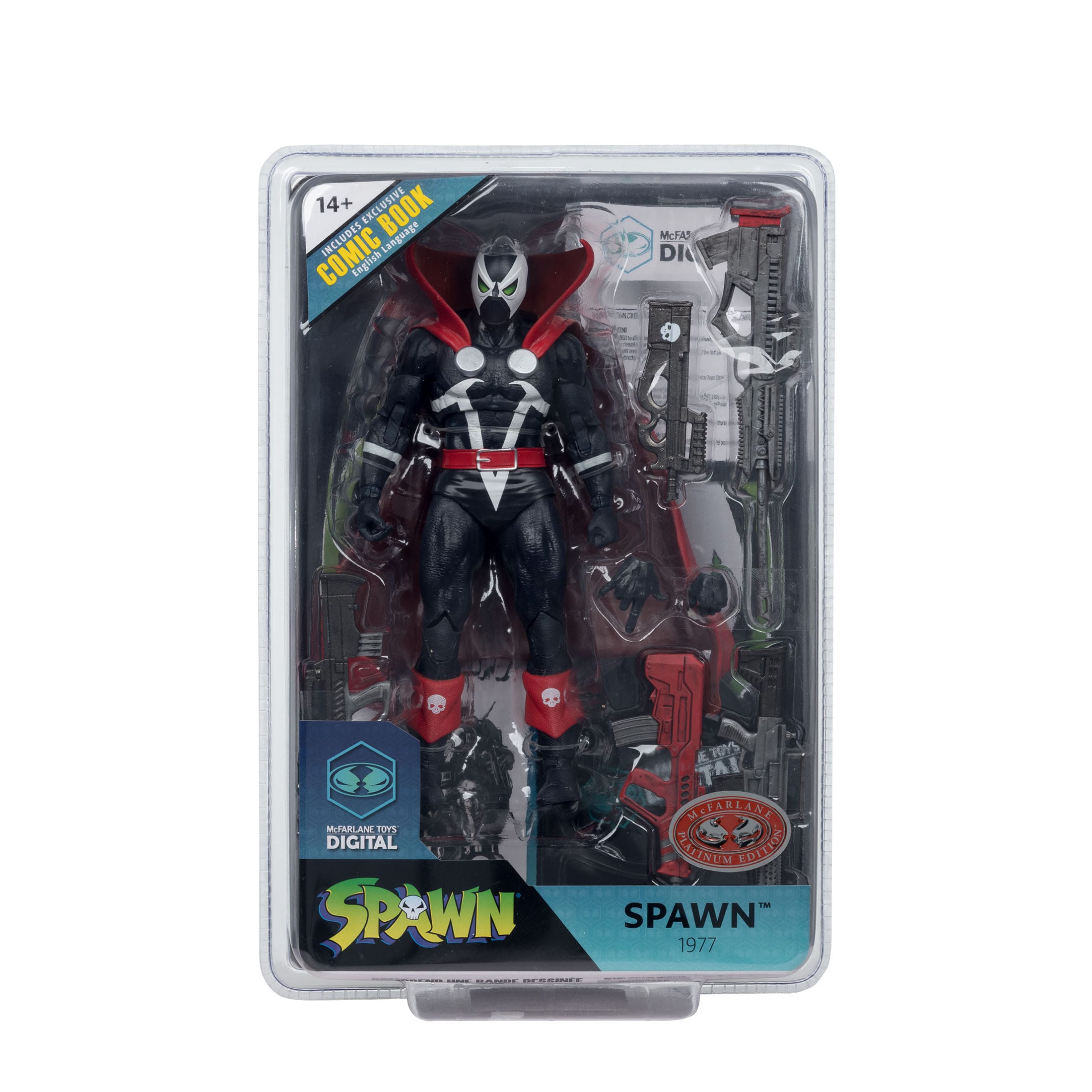 Page Punchers: Spawn 1977 Red and Black (Red Platinum Edition) - Actionfiguren & Comic-Actionfiguren-McFarlane Toys-Mighty Underground
