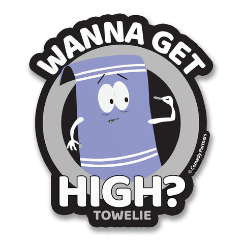 South Park: Towelie - Wanna Get High - Sticker-Sticker-Mighty Underground-Mighty Underground