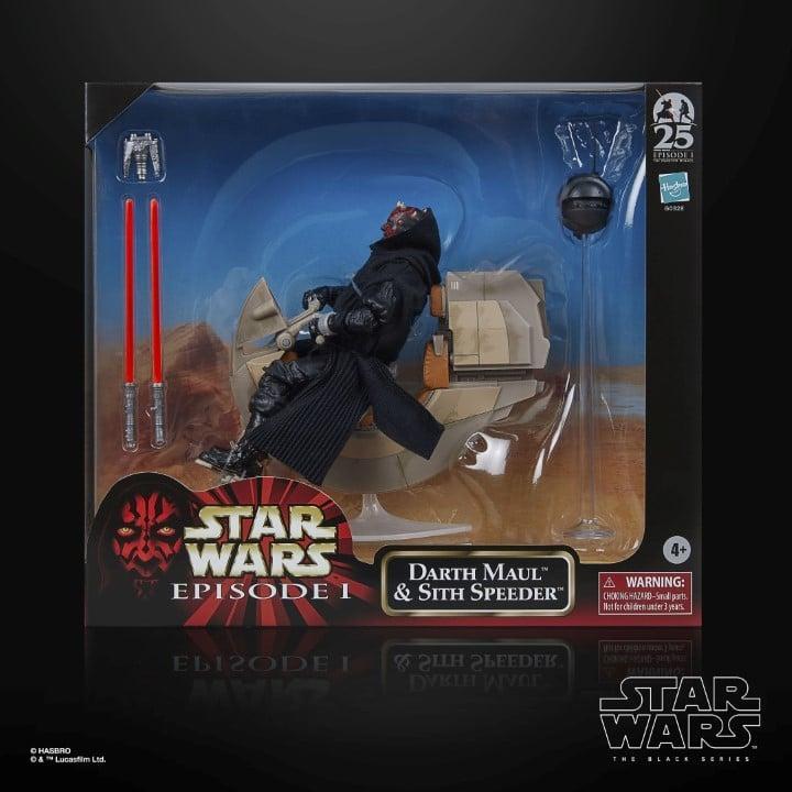 Star Wars Black Series: Darth Maul & Sith Speeder (Ep I, SDCC 2024)-Actionfiguren-Hasbro-Mighty Underground