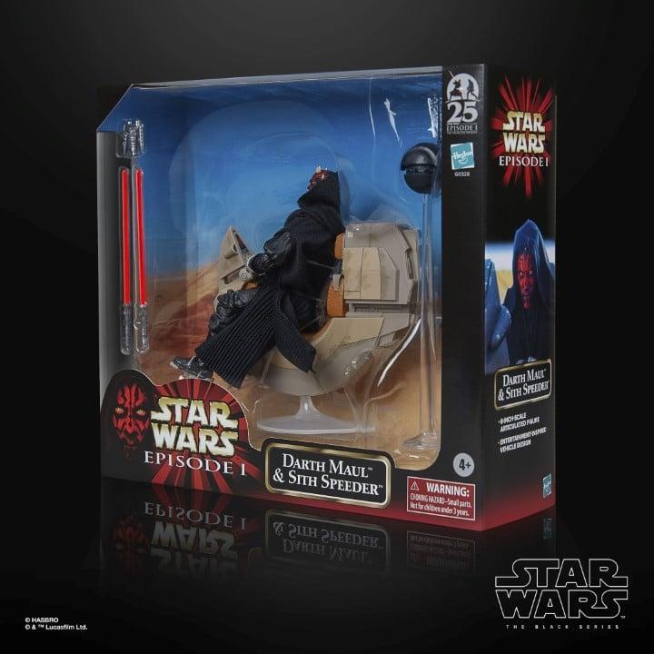 Star Wars Black Series: Darth Maul & Sith Speeder (Ep I, SDCC 2024)-Actionfiguren-Hasbro-Mighty Underground