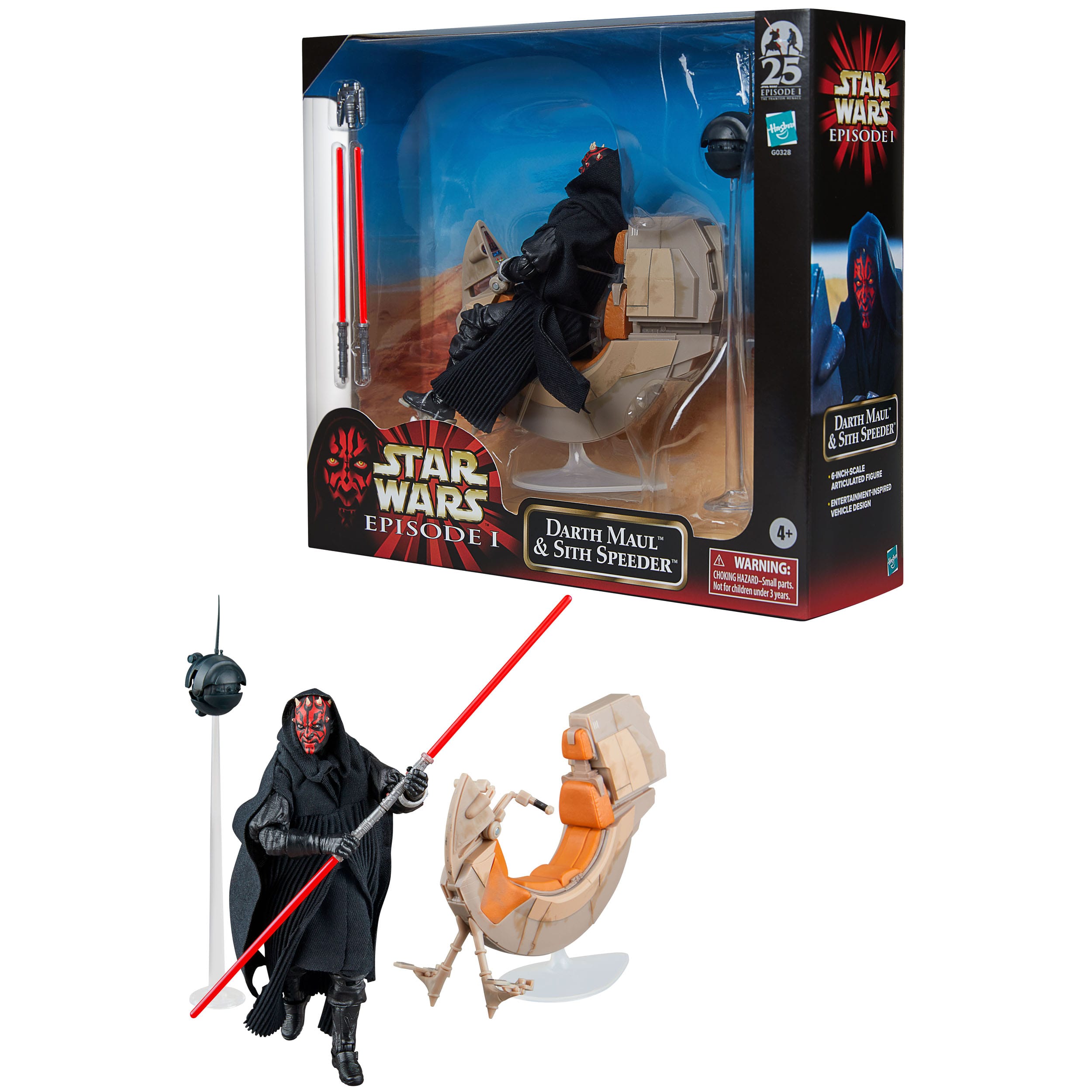 Star Wars Black Series: Darth Maul & Sith Speeder (Ep I, SDCC 2024)-Actionfiguren-Hasbro-Mighty Underground