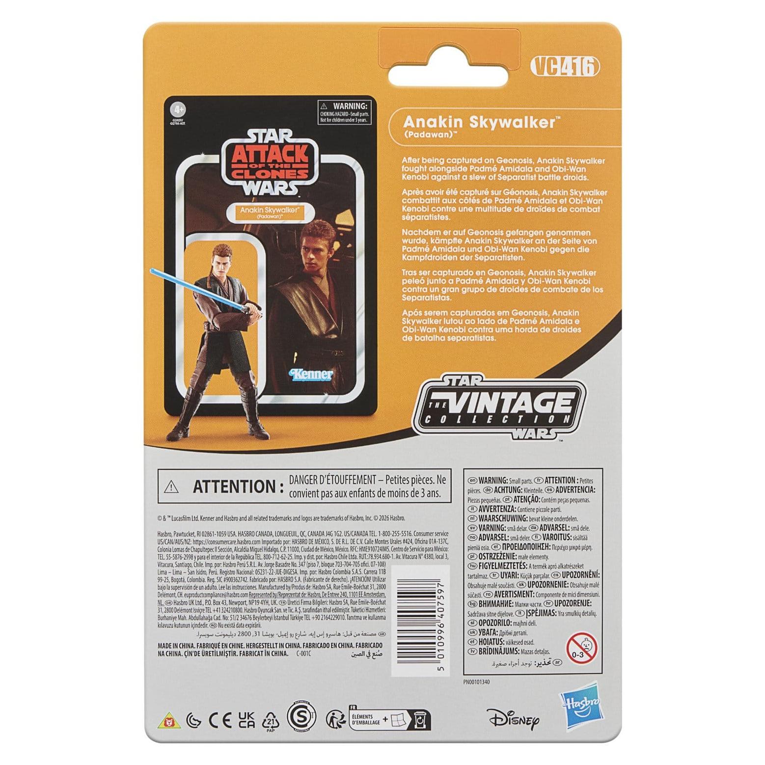 Star Wars Vintage Collection: Anakin Skywalker (Padawan) (Attack of the Clones) - 10 cm-Actionfiguren-Hasbro-Mighty Underground