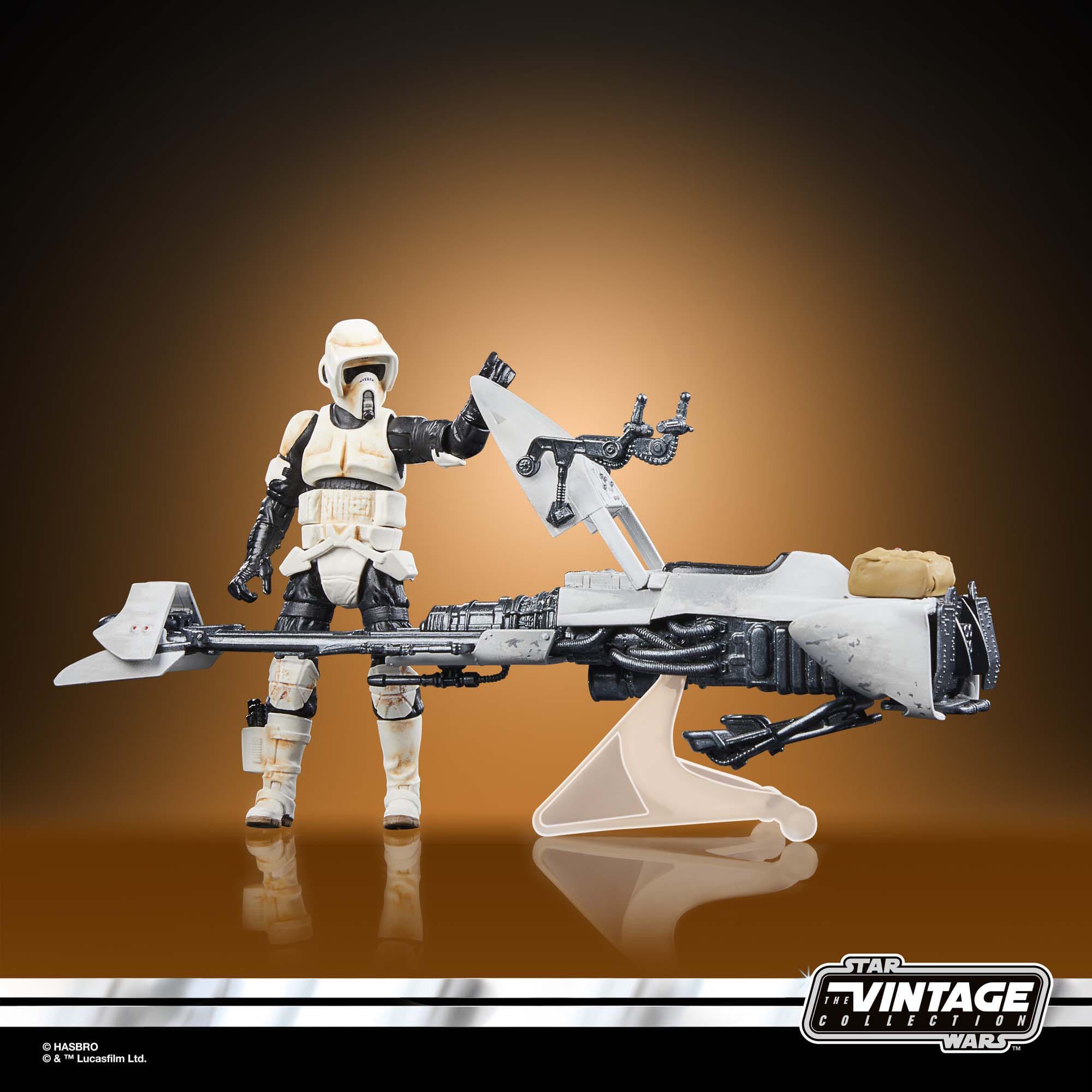Star Wars Vintage Collection: Speeder Bike with Scout Trooper & Grogu (The Mandalorian) - 10 cm-Actionfiguren-Hasbro-Mighty Underground