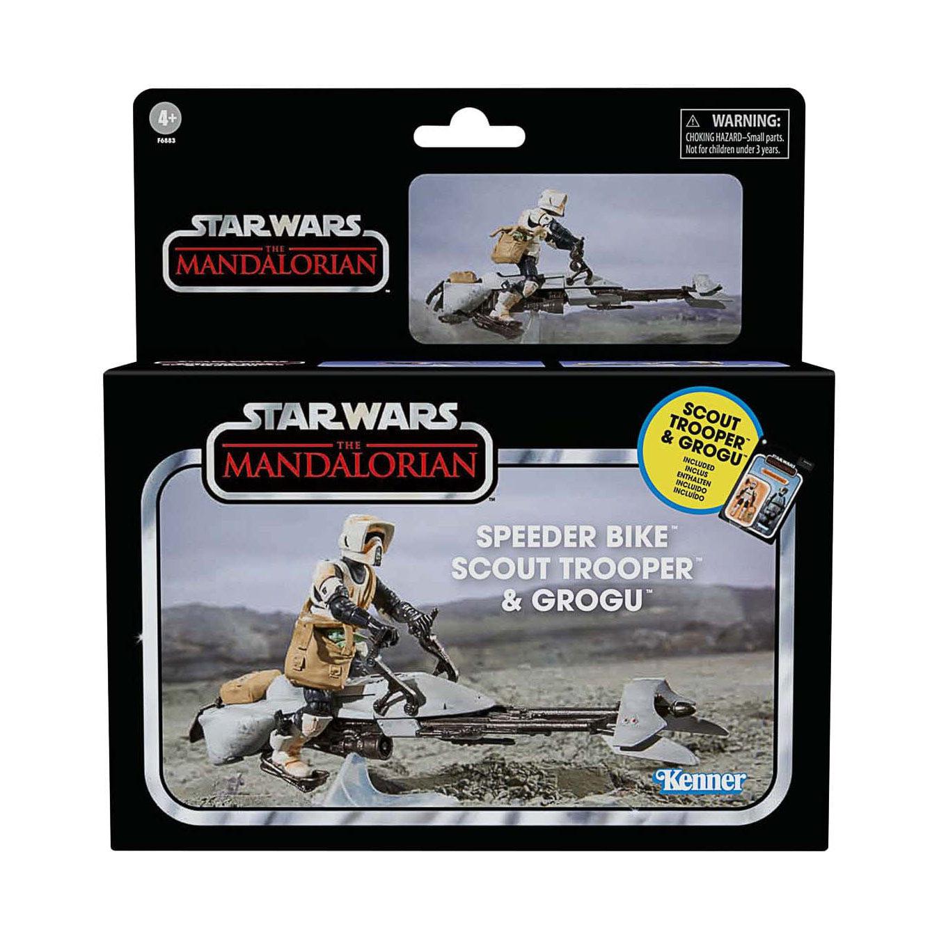 Star Wars Vintage Collection: Speeder Bike with Scout Trooper & Grogu (The Mandalorian) - 10 cm-Actionfiguren-Hasbro-Mighty Underground