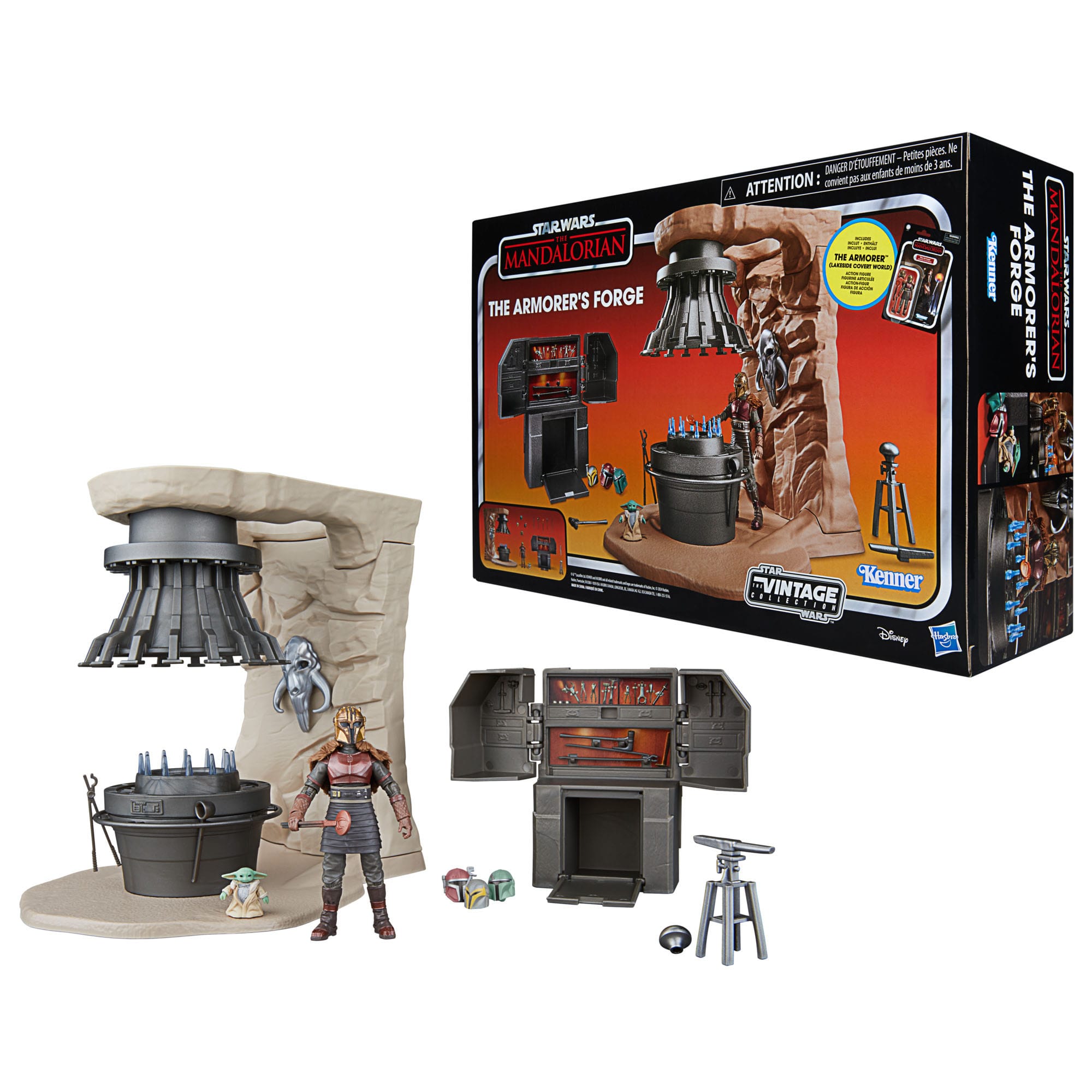 Star Wars Vintage Collection: The Armorer's Forge with The Armorer (The Mandalorian, Lakeside Covert World)-Actionfiguren-Hasbro-Mighty Underground