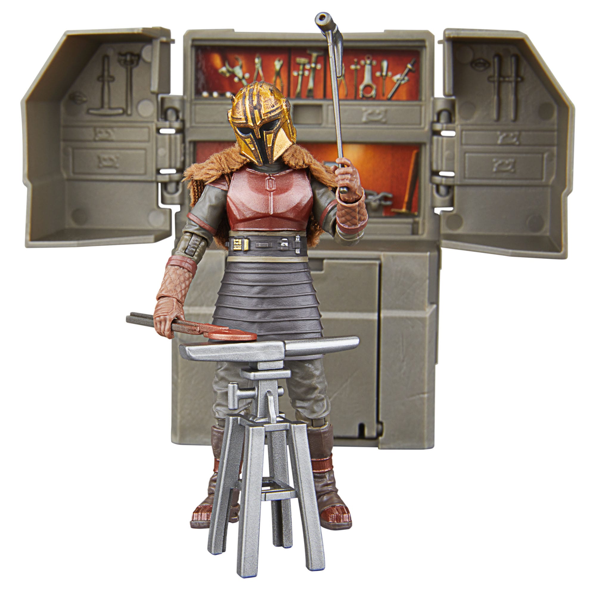 Star Wars Vintage Collection: The Armorer's Forge with The Armorer (The Mandalorian, Lakeside Covert World)-Actionfiguren-Hasbro-Mighty Underground