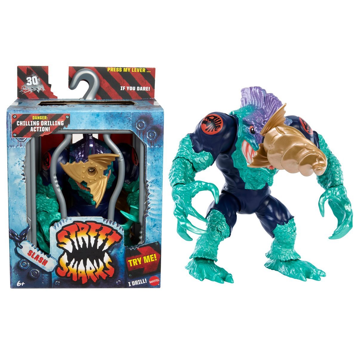 Street Sharks: Ripster, Slash & Jab (30th Anniversary, US-Import) - 3-Pack-Actionfiguren-Mattel-Mighty Underground