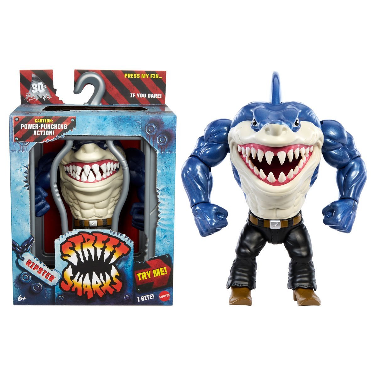 Street Sharks: Ripster, Slash & Jab (30th Anniversary, US-Import) - 3-Pack-Actionfiguren-Mattel-Mighty Underground