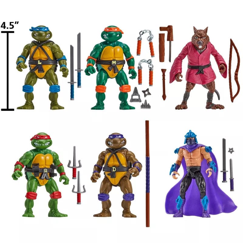 TMNT: 1988 Remastered - 6-Pack-Actionfiguren-Playmates Toys-Mighty Underground
