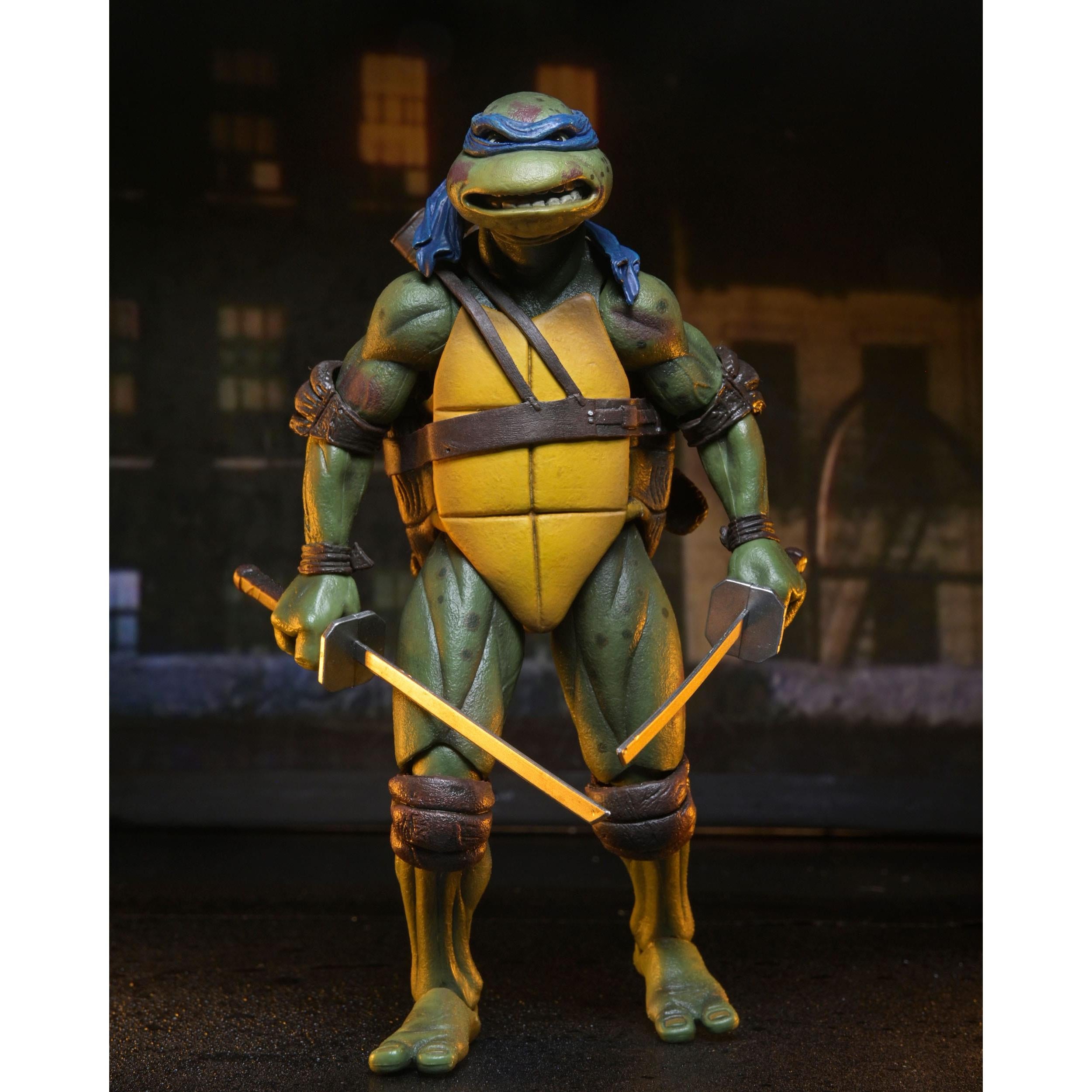 TMNT (1990): Roof Top Battle Shredder vs Leo-Actionfiguren-NECA-Mighty Underground