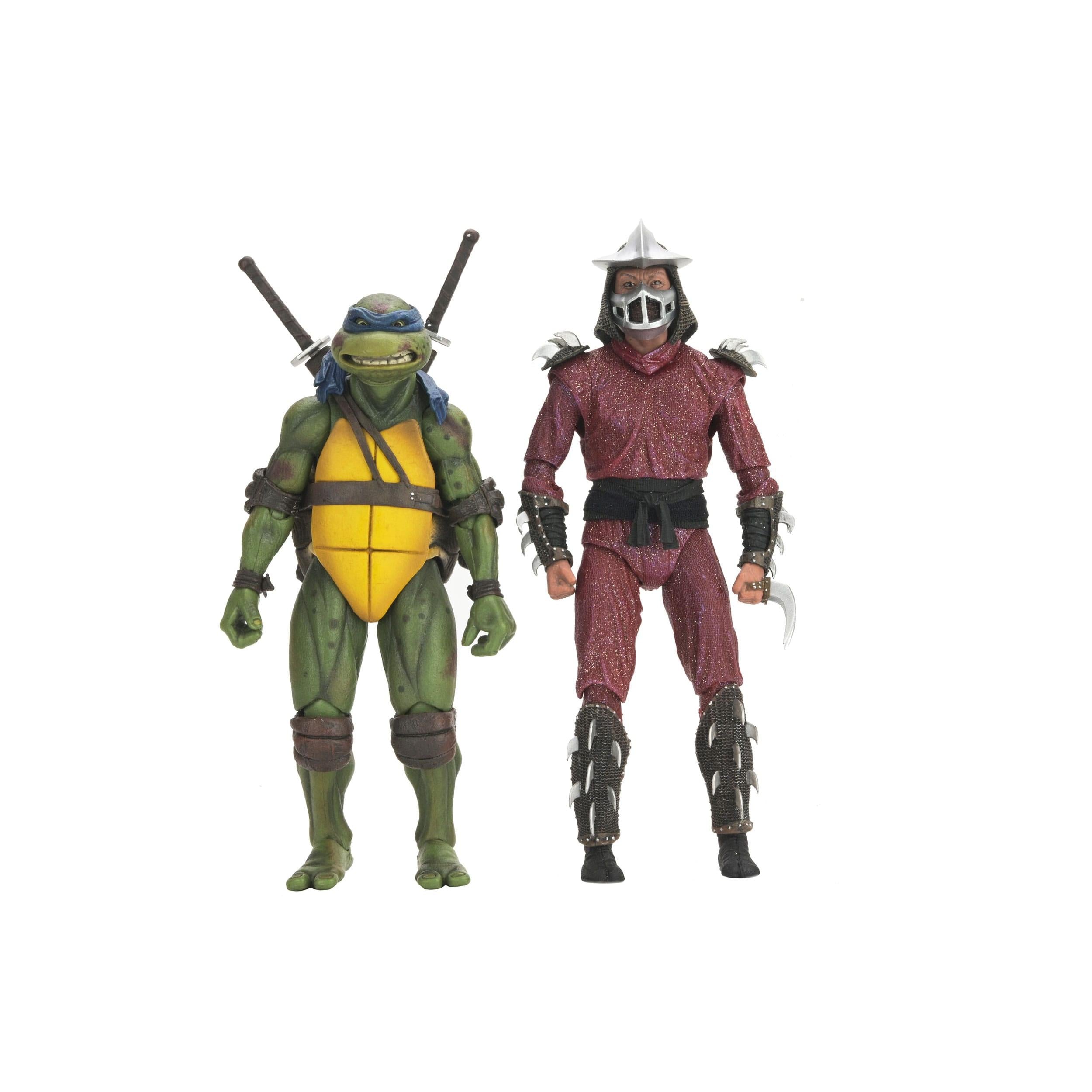 TMNT (1990): Roof Top Battle Shredder vs Leo-Actionfiguren-NECA-Mighty Underground
