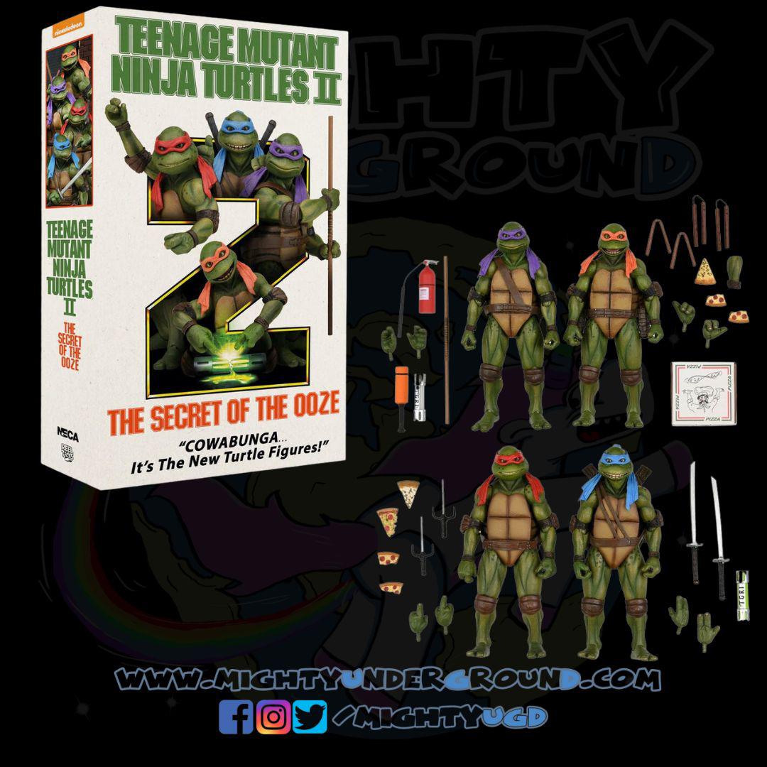 TMNT 2 (1990 Movie): VHS 4-Pack-Actionfiguren-NECA-Mighty Underground