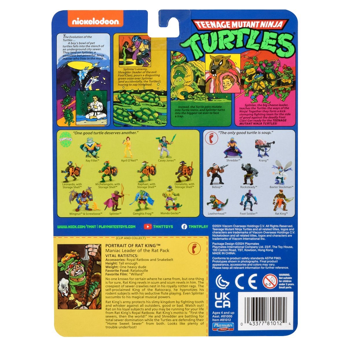 TMNT: Classic Mutants #3 Rat King, Casey Jones, Slash, Mutagen Man - 4-Pack-Actionfiguren-Playmates Toys-Mighty Underground
