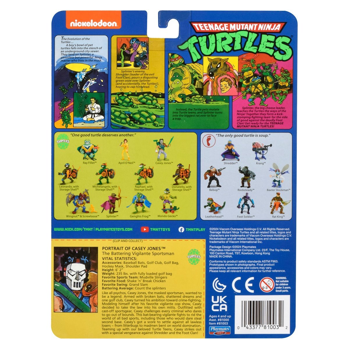 TMNT: Classic Mutants #3 Rat King, Casey Jones, Slash, Mutagen Man - 4-Pack-Actionfiguren-Playmates Toys-Mighty Underground