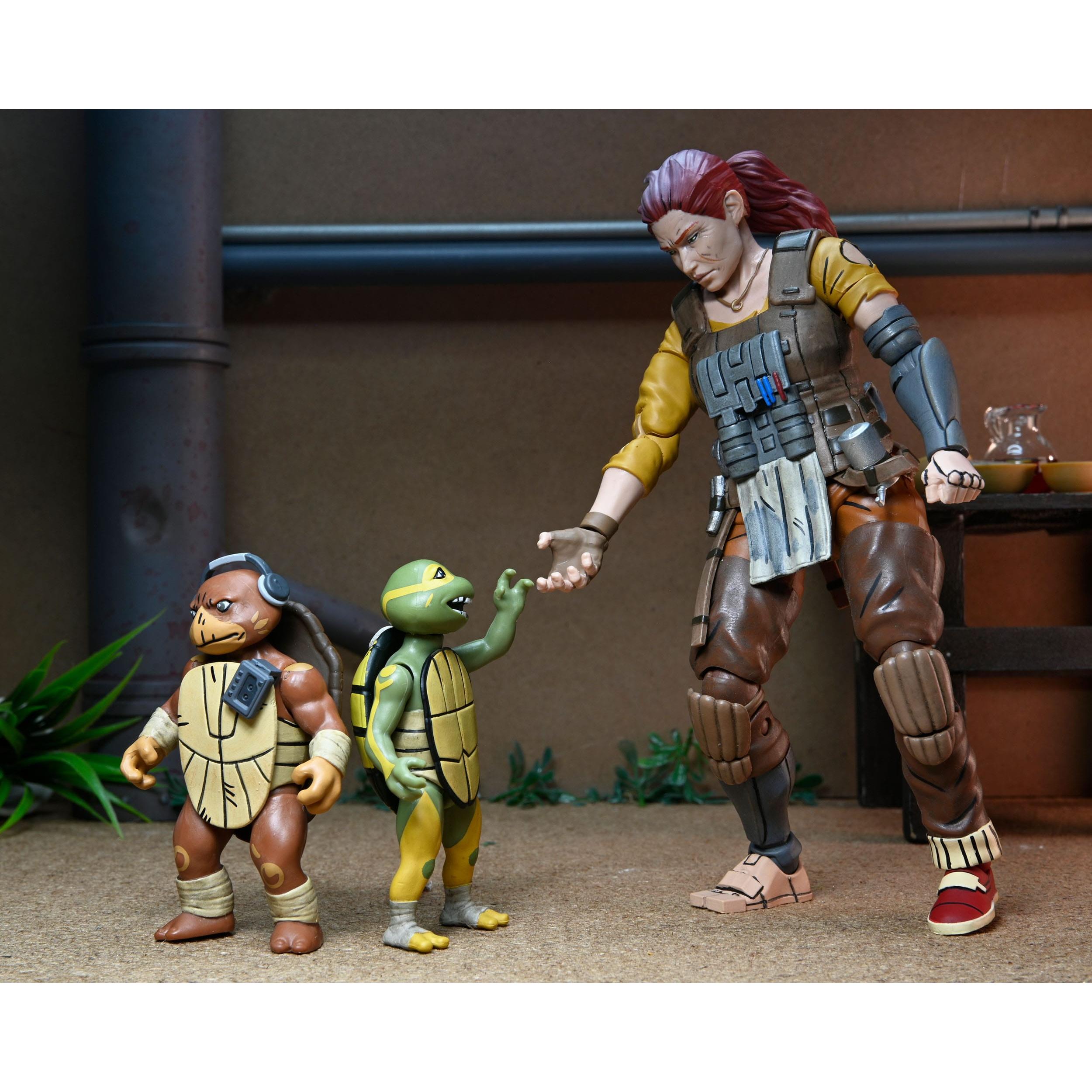 TMNT: Grammy April with Baby Yi & Moja (The Last Ronin)-Actionfiguren-NECA-Mighty Underground