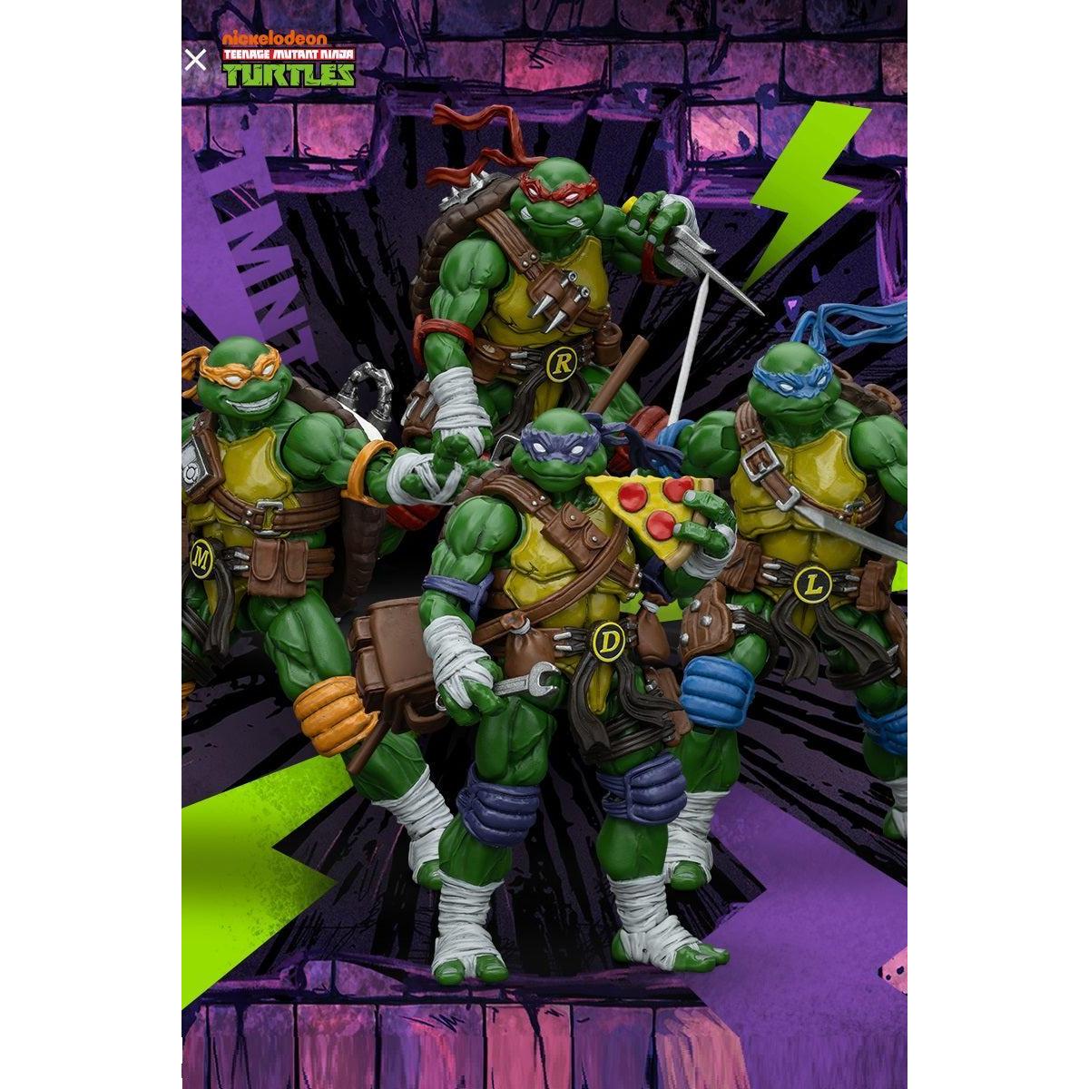 TMNT: Leonardo, Michelangelo, Donatello, Raphael - 4er Bundle - 1/18-Actionfiguren-JoyToy-Mighty Underground