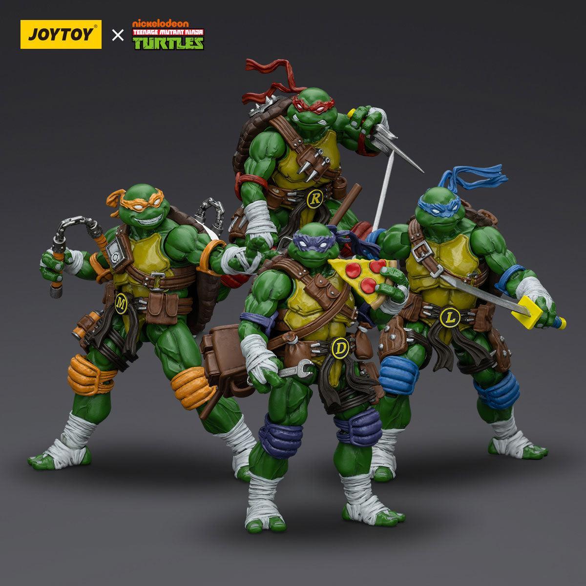 TMNT: Leonardo, Michelangelo, Donatello, Raphael - 4er Bundle - 1/18-Actionfiguren-JoyToy-Mighty Underground