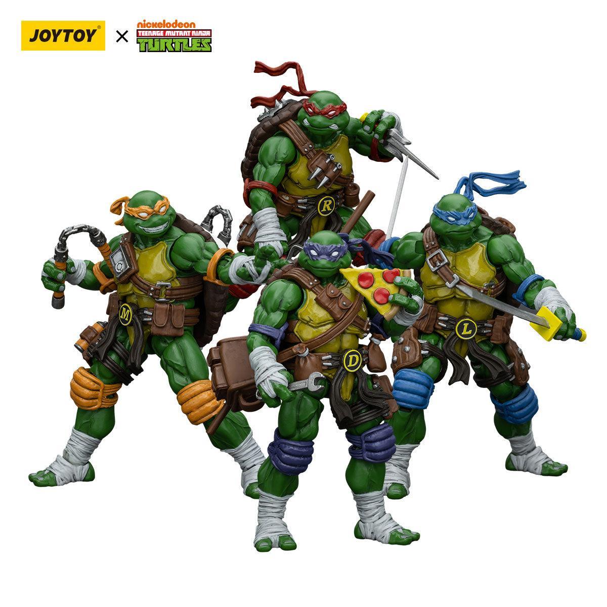 TMNT: Leonardo, Michelangelo, Donatello, Raphael - 4er Bundle - 1/18-Actionfiguren-JoyToy-Mighty Underground