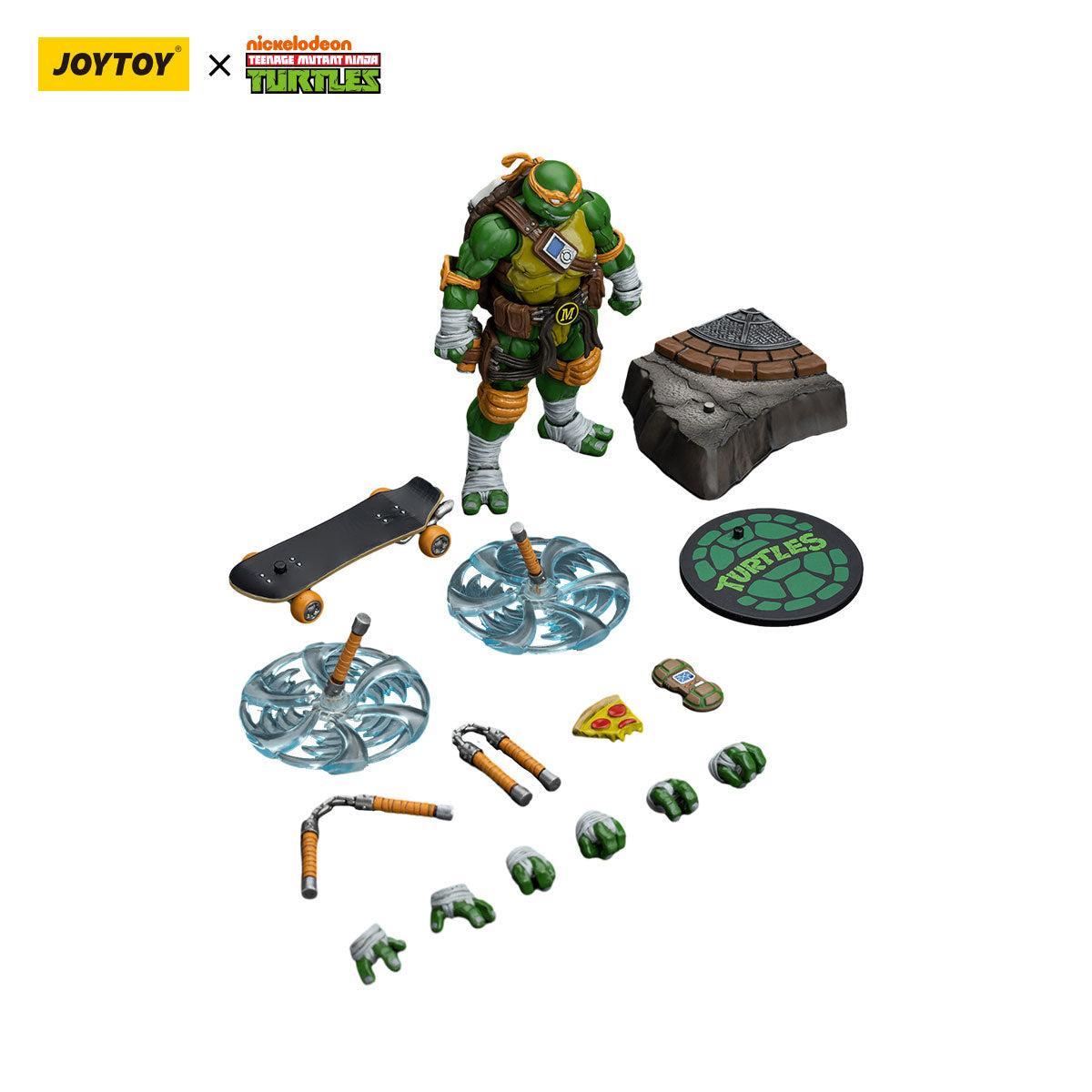 TMNT: Leonardo, Michelangelo, Donatello, Raphael - 4er Bundle - 1/18-Actionfiguren-JoyToy-Mighty Underground