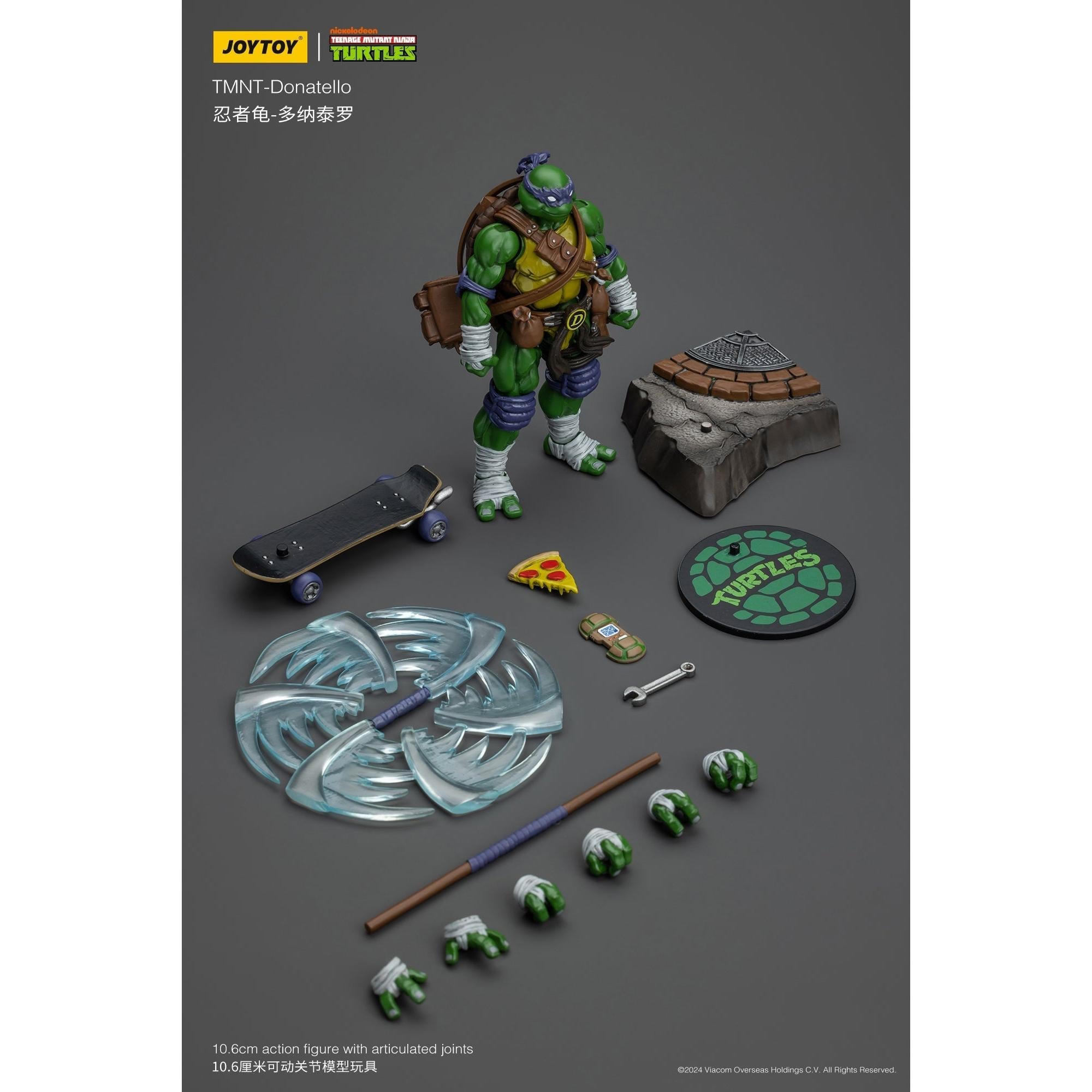 TMNT: Leonardo, Michelangelo, Donatello, Raphael - 4er Bundle - 1/18-Actionfiguren-JoyToy-Mighty Underground