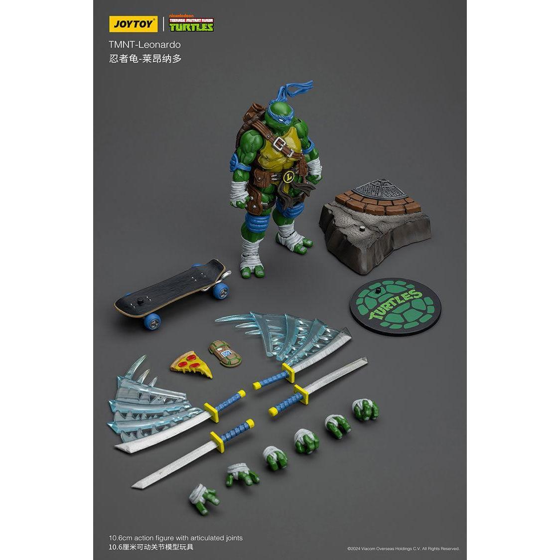 TMNT: Leonardo, Michelangelo, Donatello, Raphael - 4er Bundle - 1/18-Actionfiguren-JoyToy-Mighty Underground