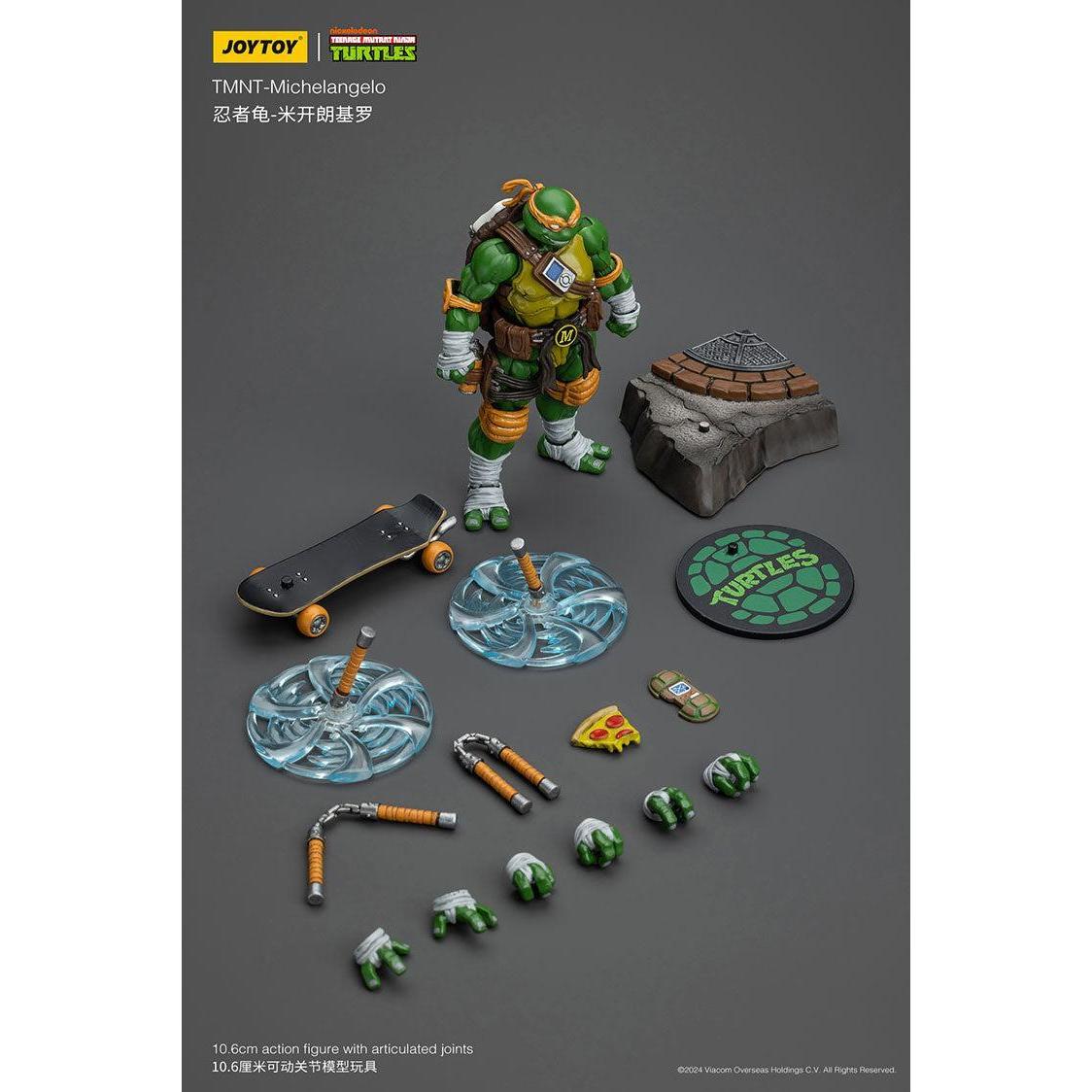 TMNT: Leonardo, Michelangelo, Donatello, Raphael - 4er Bundle - 1/18-Actionfiguren-JoyToy-Mighty Underground