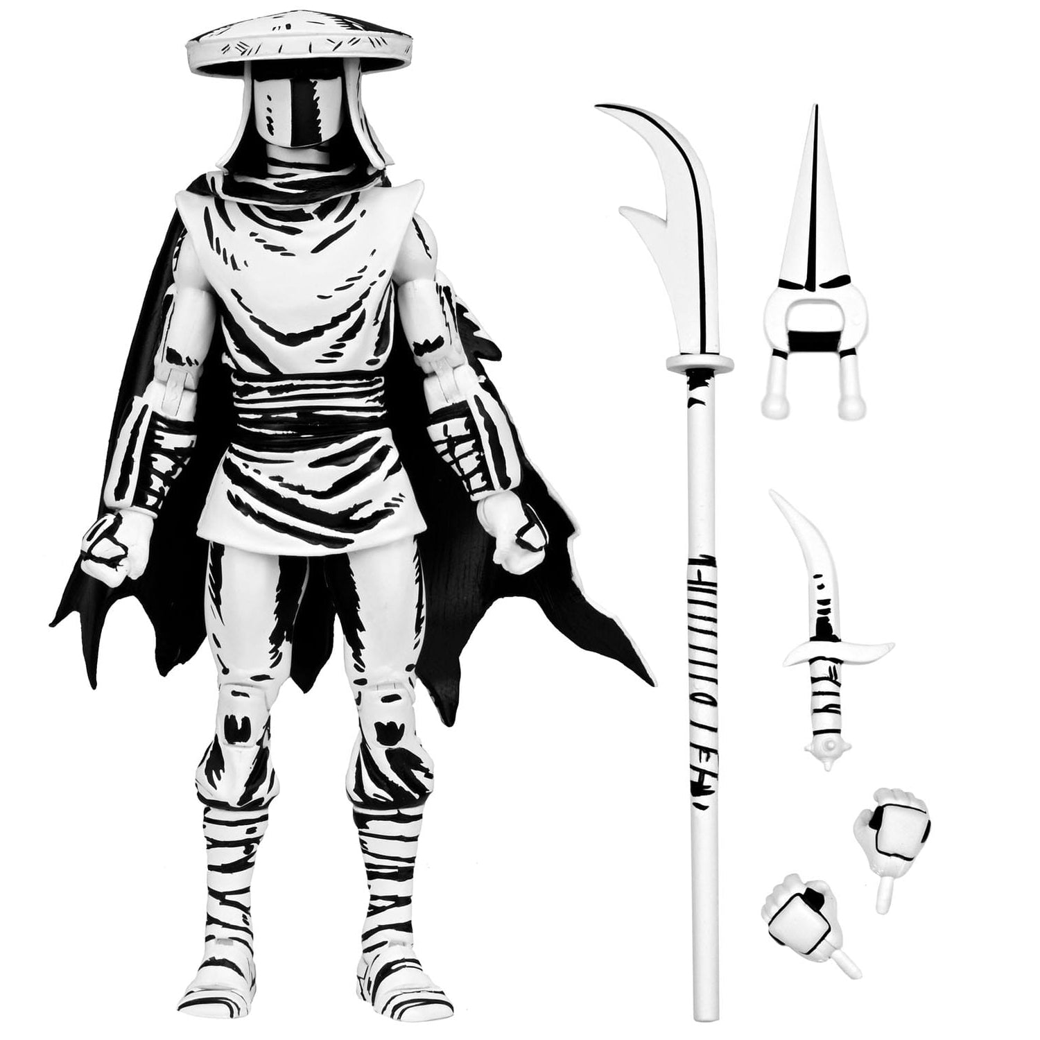 TMNT (Mirage): Elite Foot Ninja Guard (Black & White)-Actionfiguren-NECA-Mighty Underground