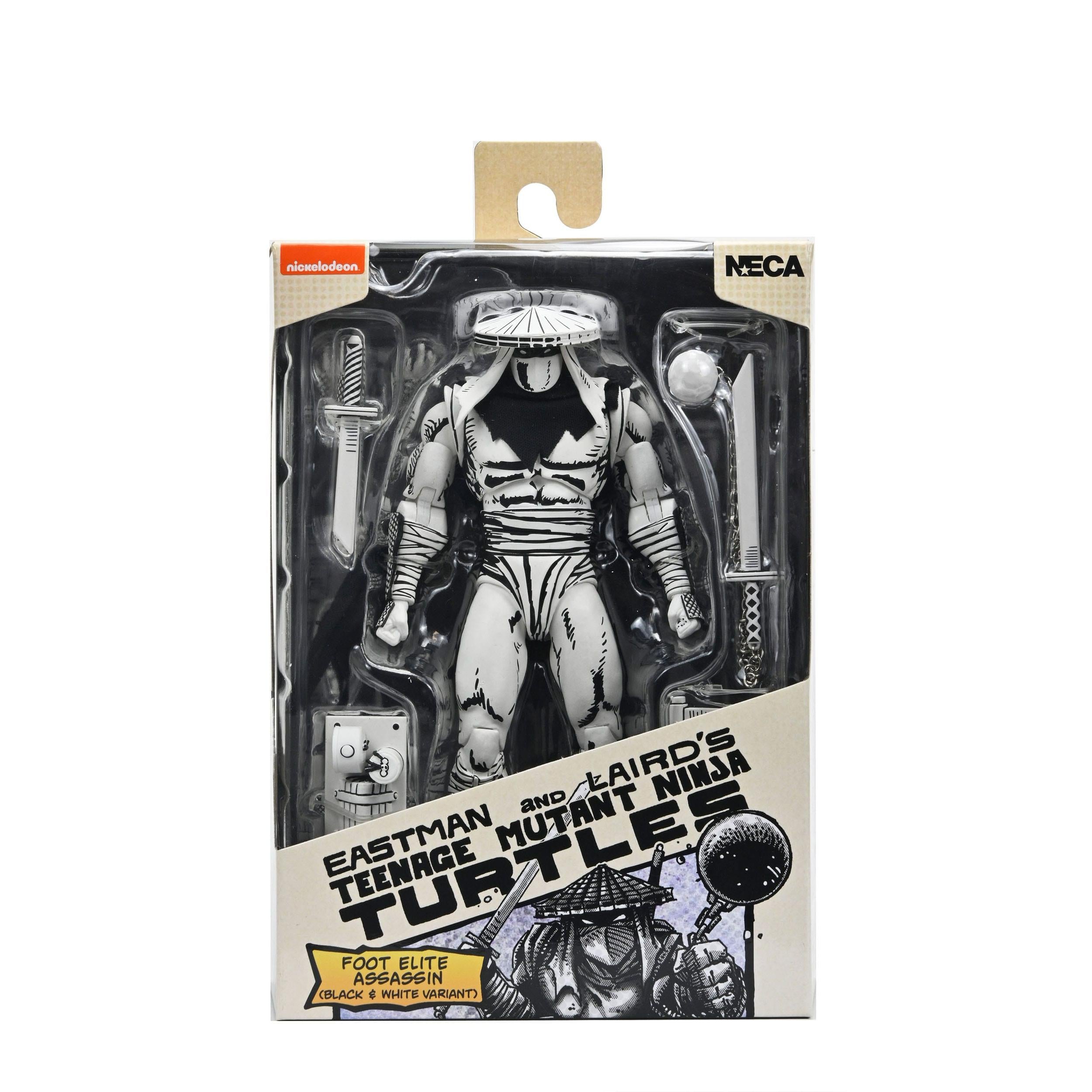 TMNT (Mirage): Foot Assassin (Black & White)-Actionfiguren-NECA-Mighty Underground